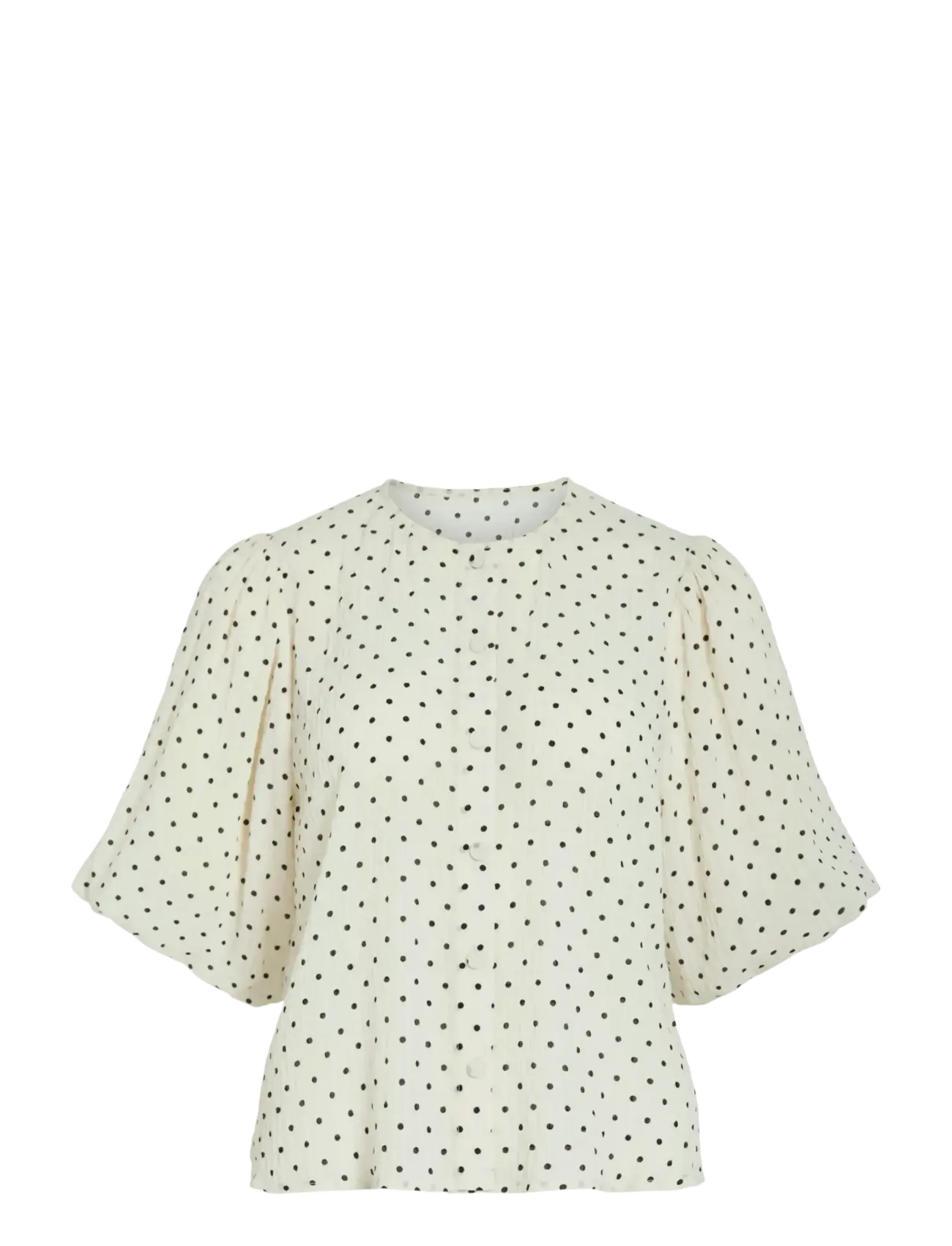 VIEA 2/4 BUTTON TOP - CLOUD DANCER