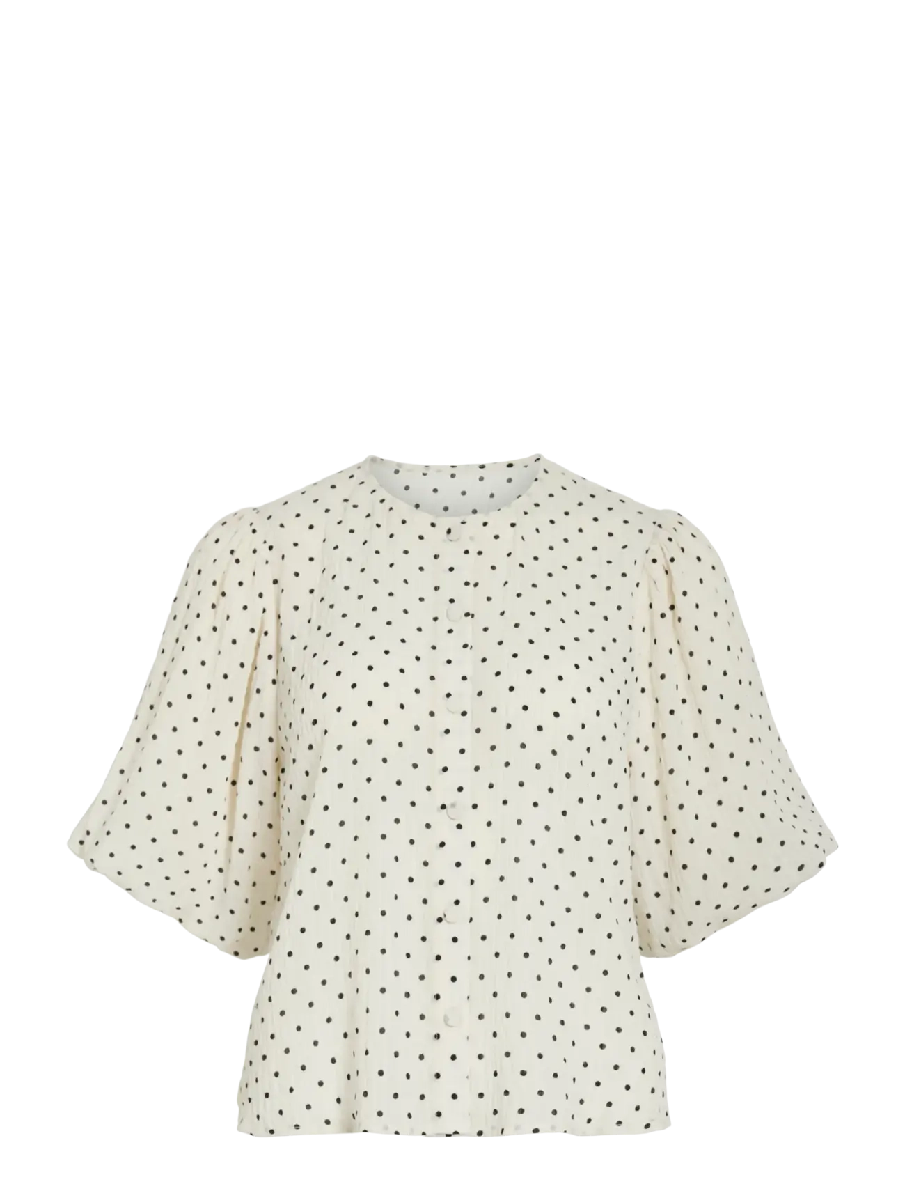 Vila VIEA 2/4 BUTTON TOP - Tøj - CLOUD DANCER / cream