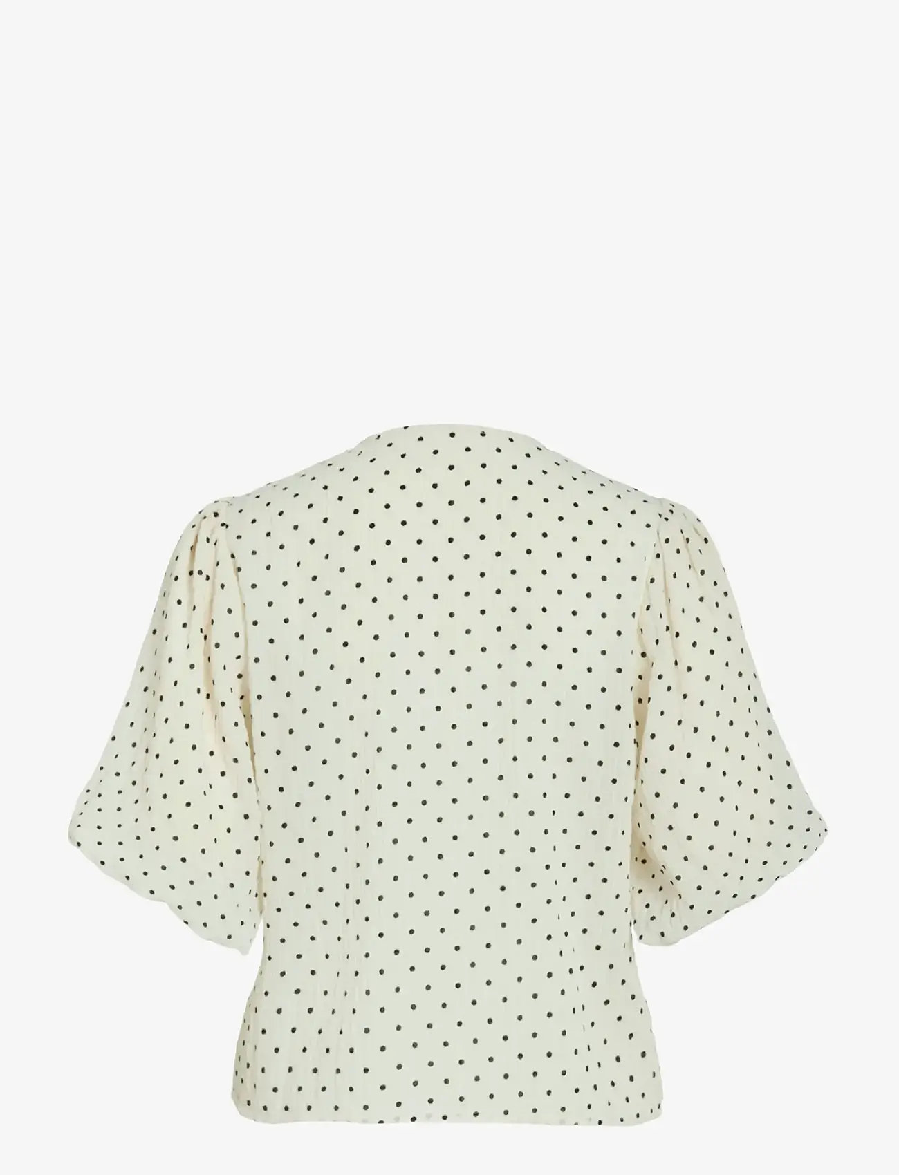 Vila - VIEA 2/4 BUTTON TOP - kurzämlige blusen - cloud dancer - 2