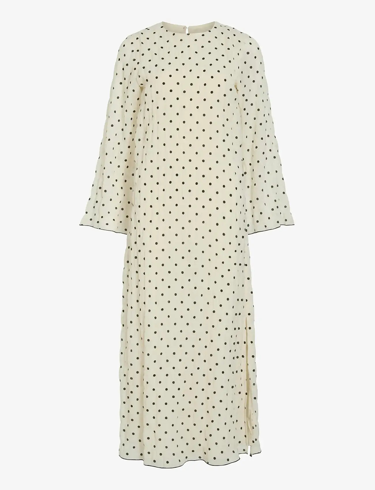 Vila - VIEBLA L/S ANKLE DRESS - maxiklänningar - cloud dancer - 1