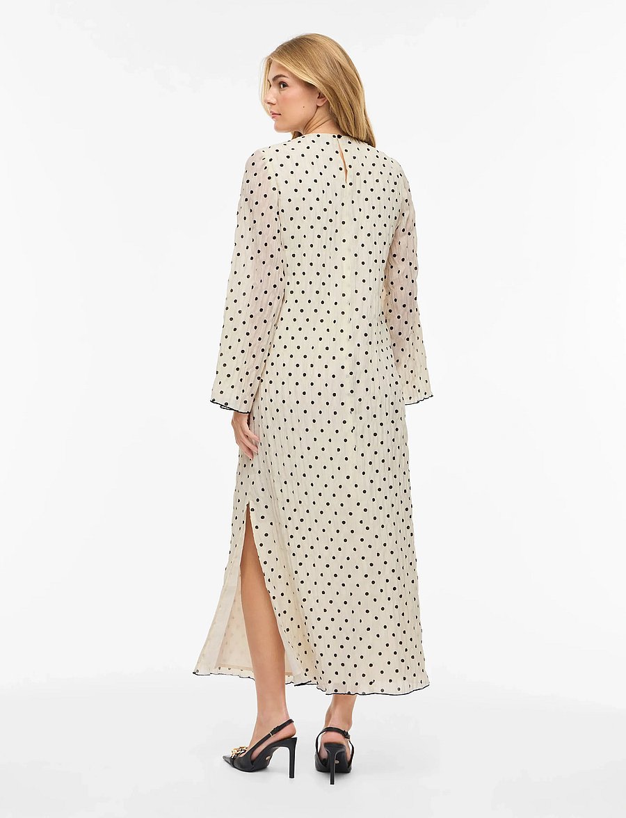 Vila - VIEBLA L/S ANKLE DRESS - maxi kjoler - cloud dancer - 3