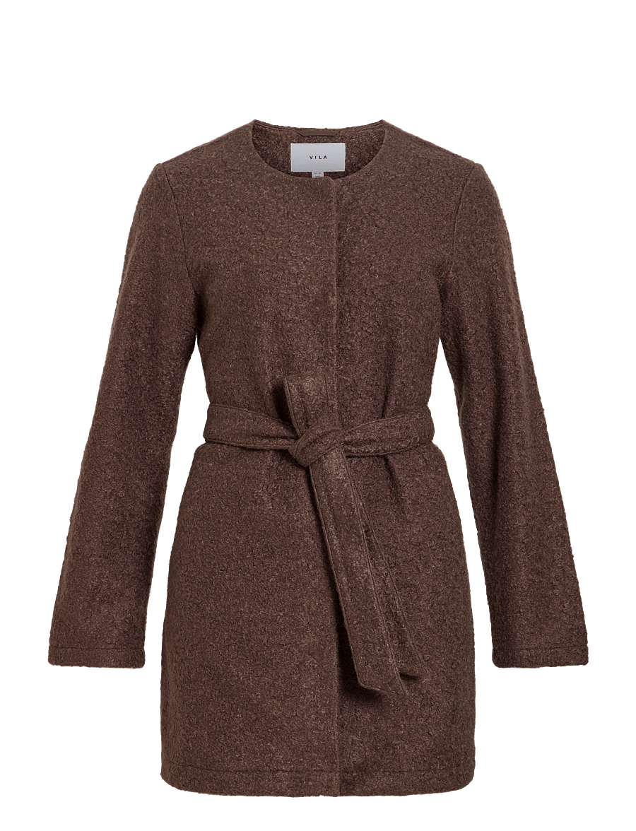 Vila - VIRAZZI L/S BELT COAT/TB/RK - coffee bean - 1