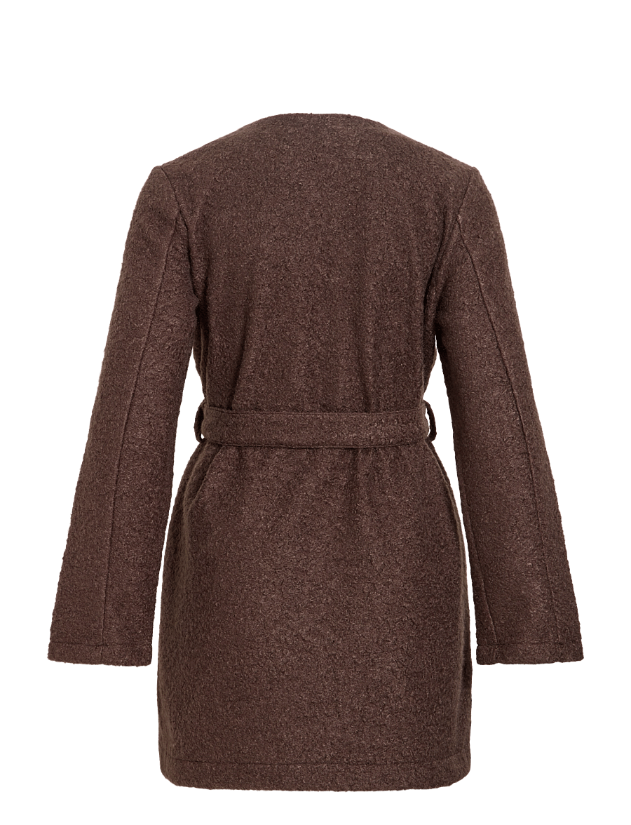 Vila - VIRAZZI L/S BELT COAT/TB/RK - coffee bean - 2
