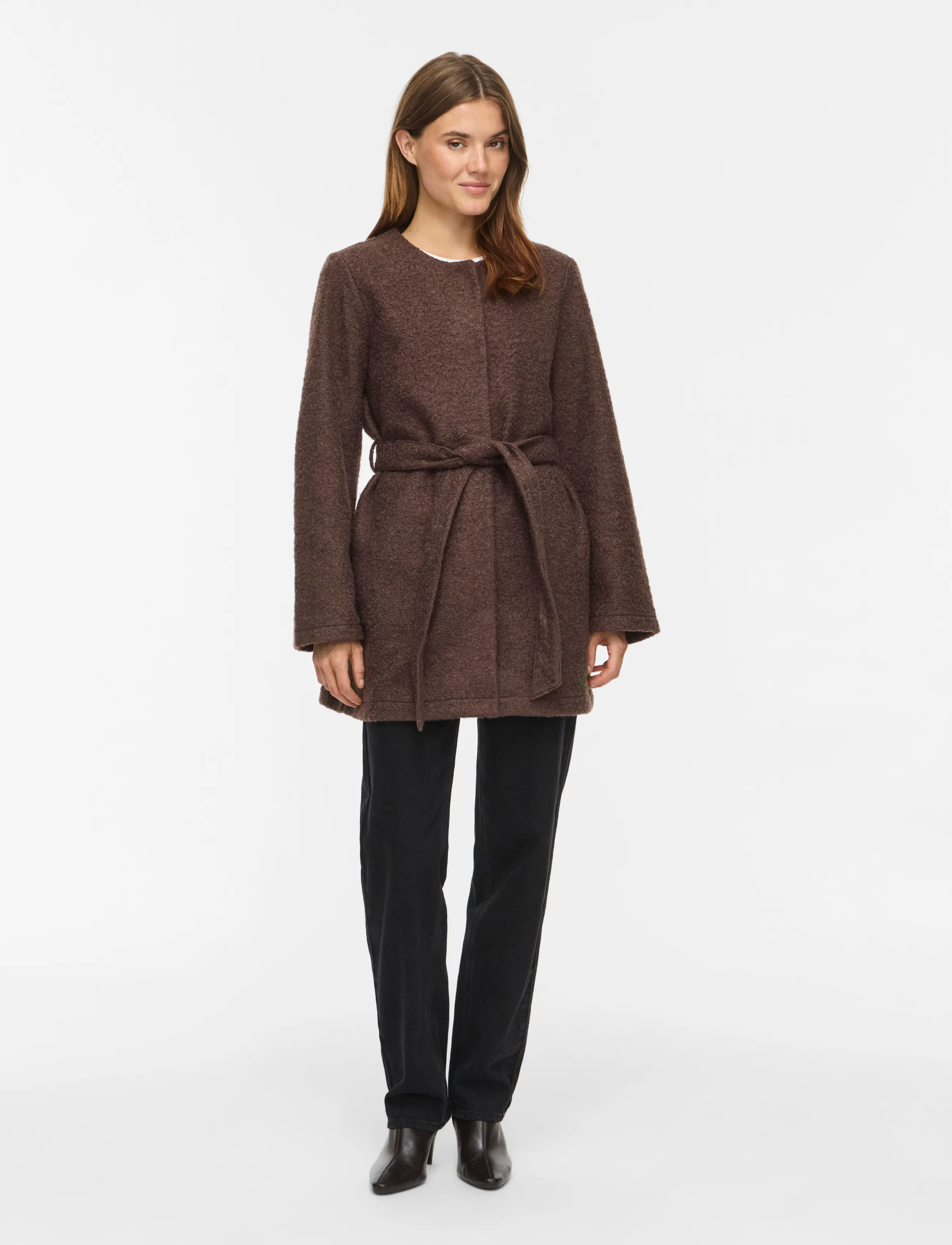 Vila VIRAZZI L/S BELT COAT/TB/RK - Kleidung - COFFEE BEAN / brown