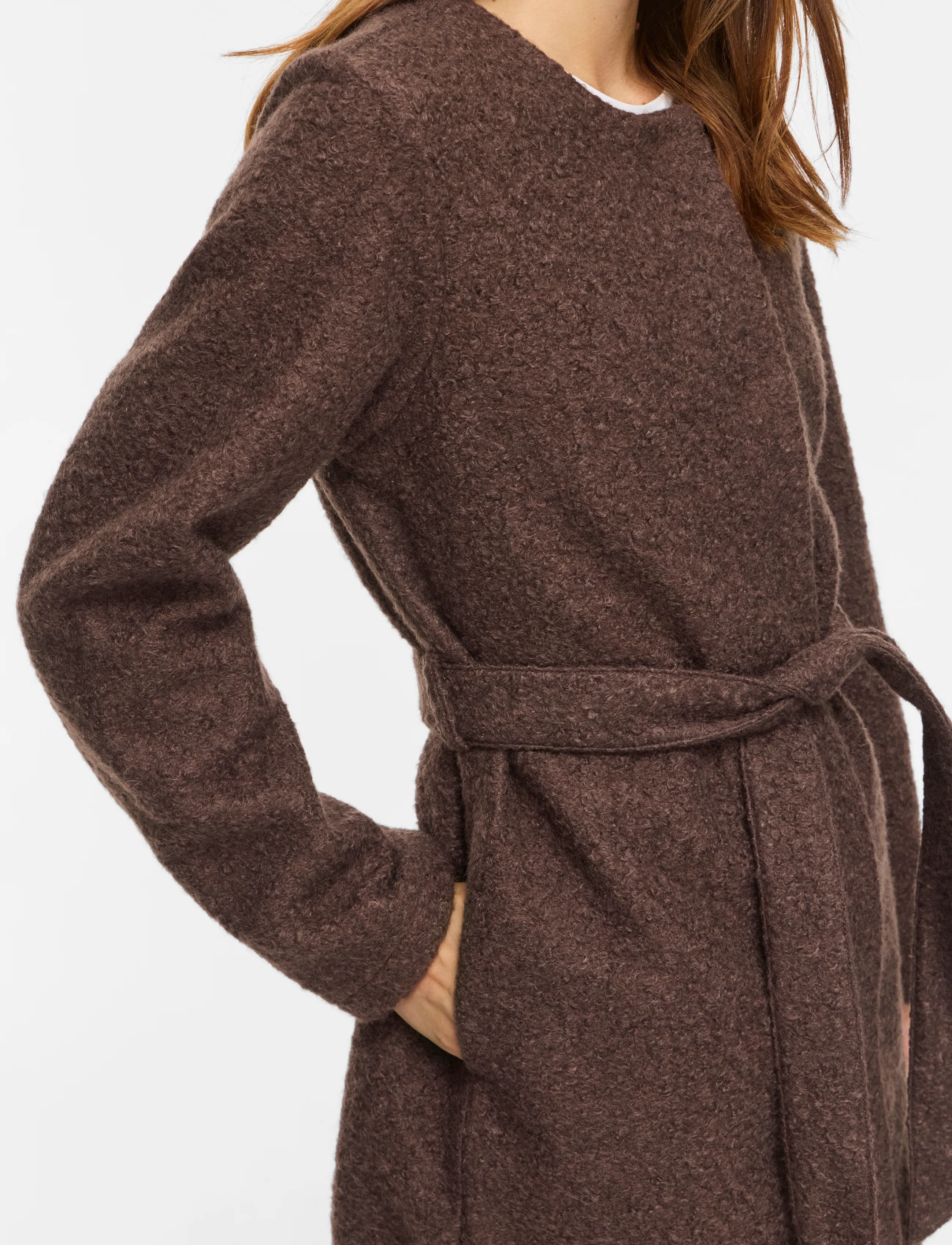 Vila - VIRAZZI L/S BELT COAT/TB/RK - coffee bean - 5