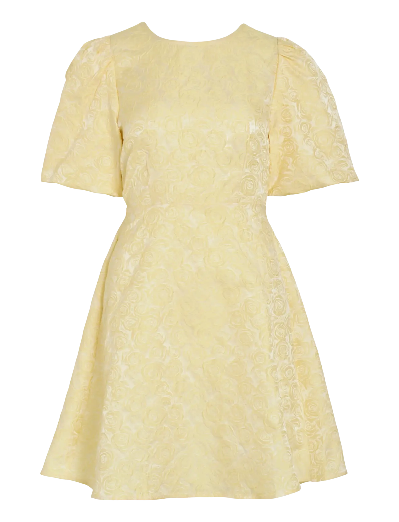 Vila Viroberta 2/4 O-Neck Short Dress/Dc, 44, Yellow, Kjoler > Kort Kjole, Dame