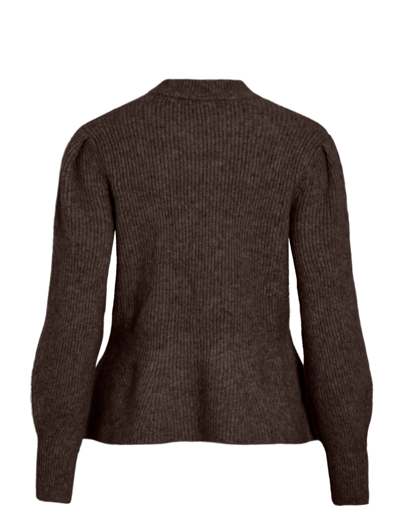 Vila - VIGRACIE L/S PEPLUM ZIP KNIT CARDI/PB/RN - kardiganid - coffee bean - 1