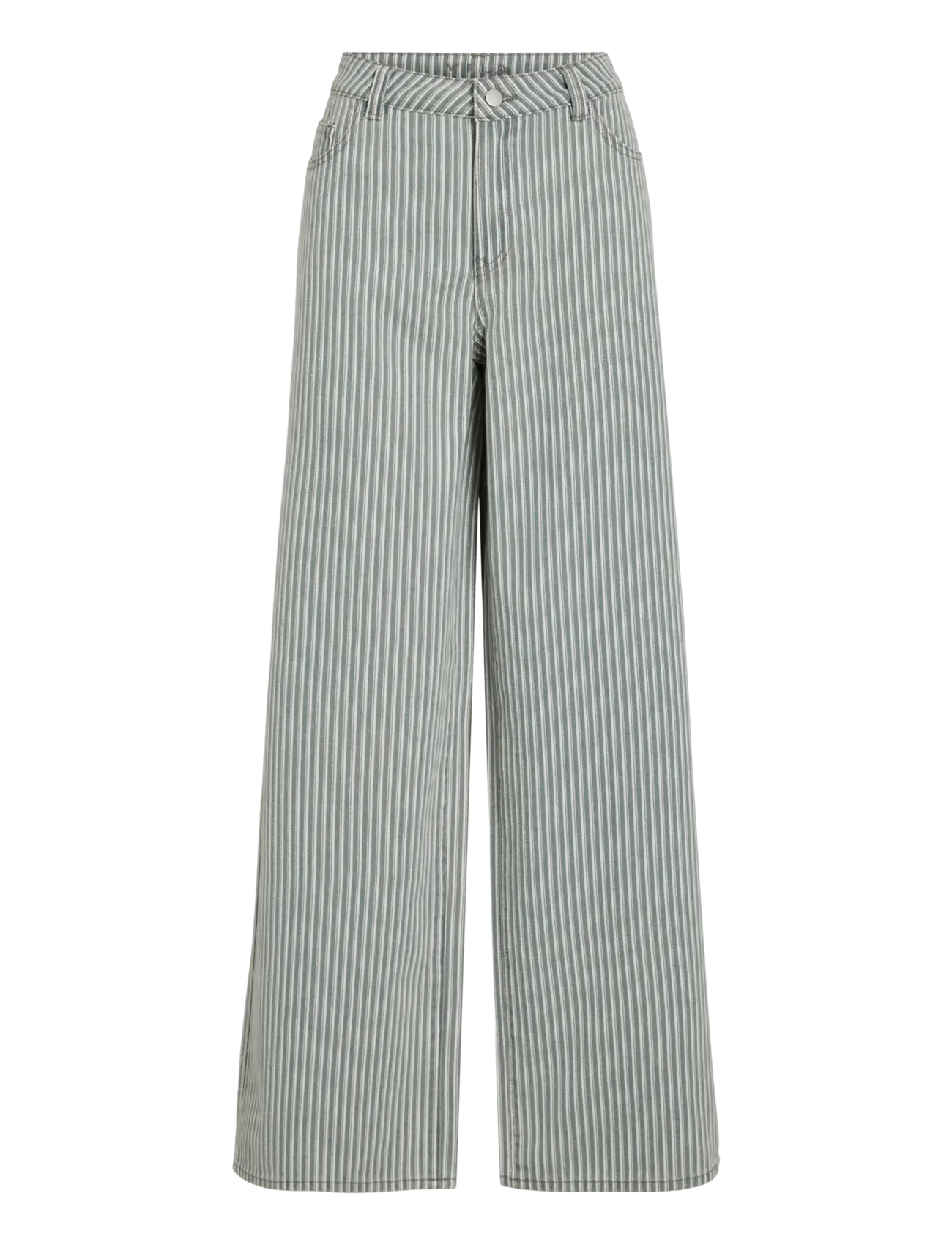 Vila VIKOMMA RW JEANS /LC - PARTY - BLUE SURF / white