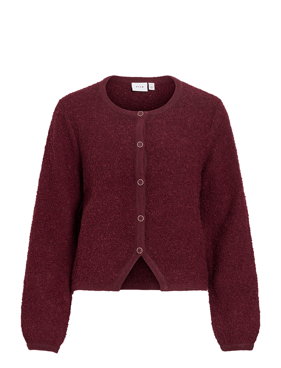 Vila - VIPIGGA O-NECK L/S KNIT JACKET NOOS - cardigans - port royale - 1