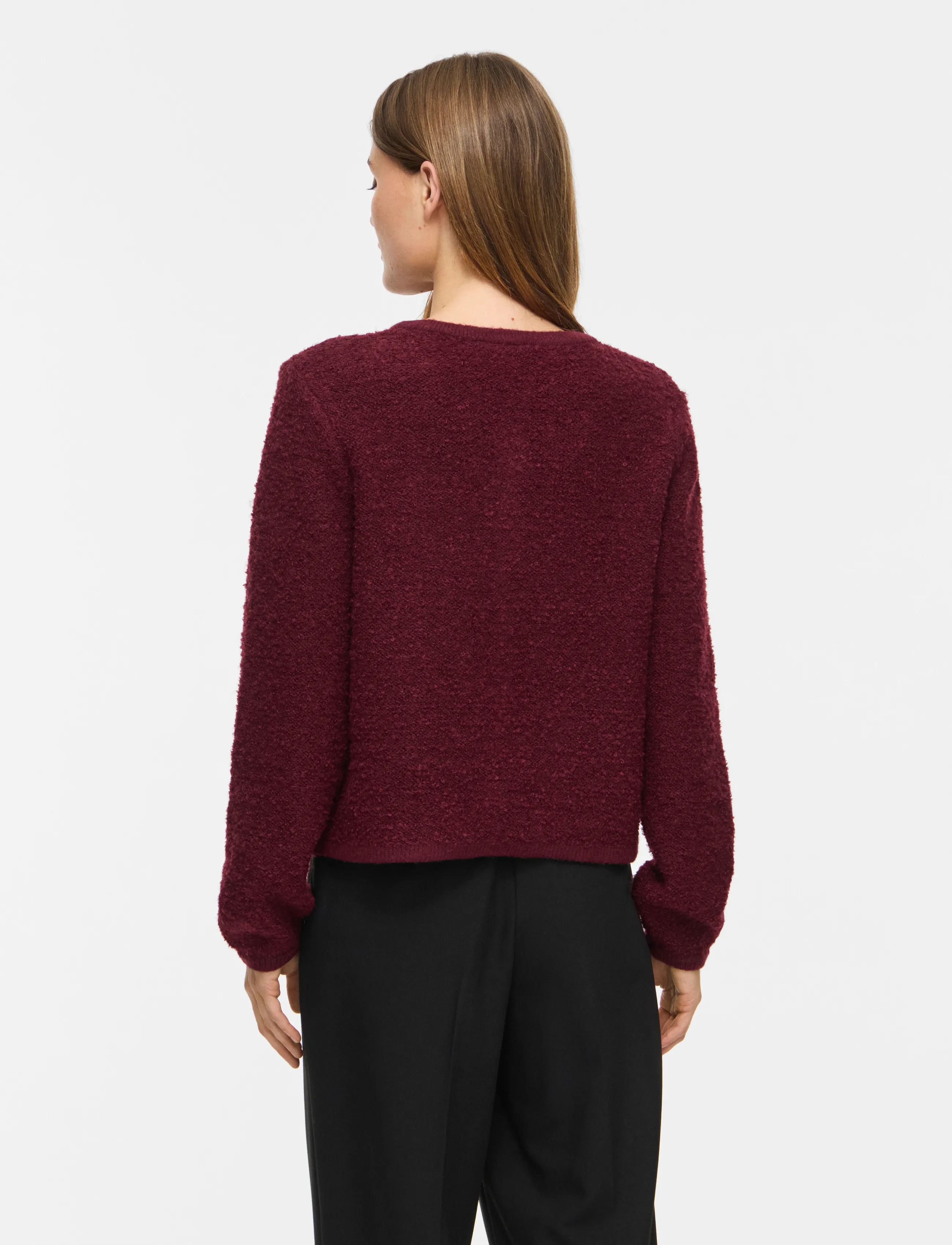 Vila - VIPIGGA O-NECK L/S KNIT JACKET NOOS - port royale - 3