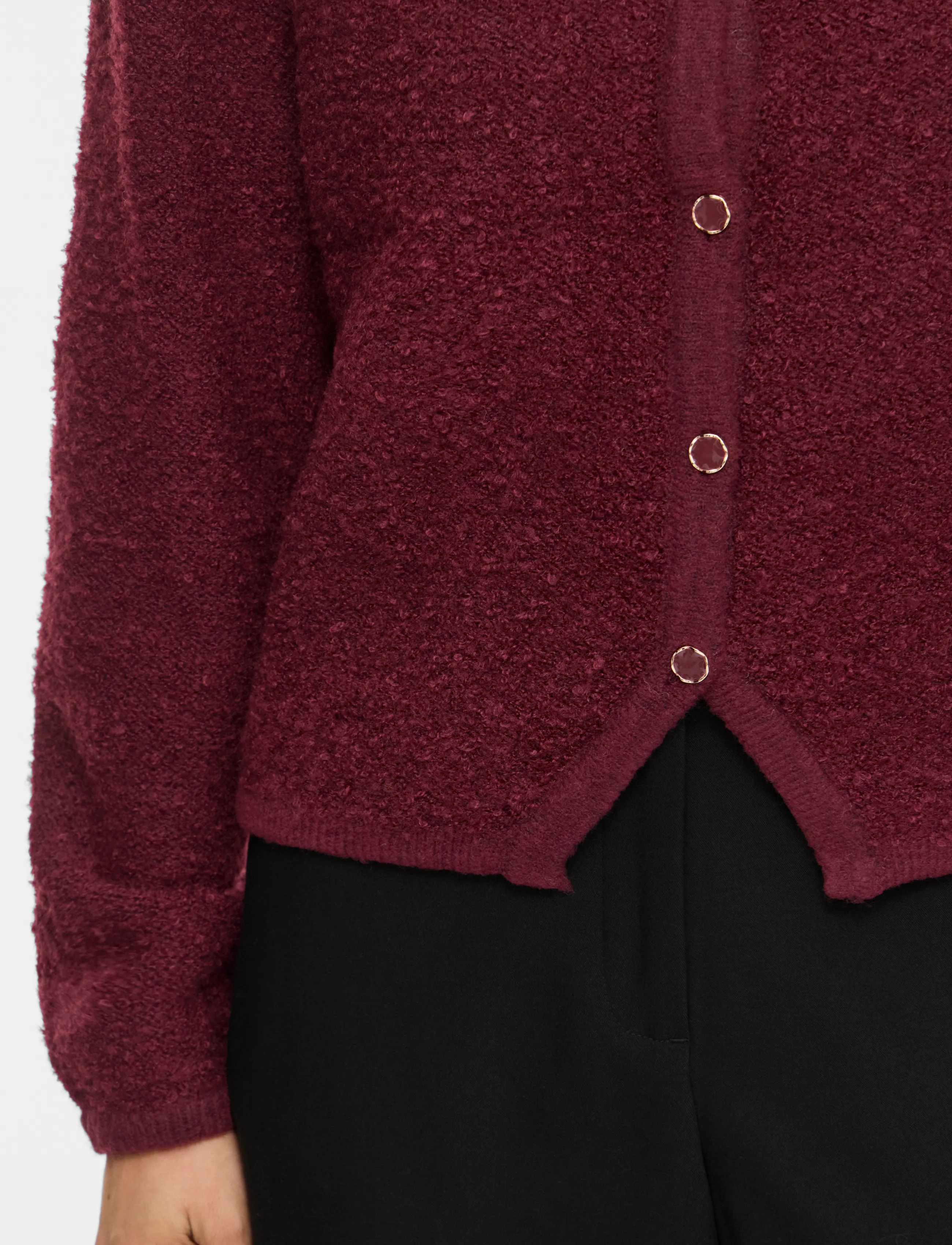 Vila - VIPIGGA O-NECK L/S KNIT JACKET NOOS - port royale - 5