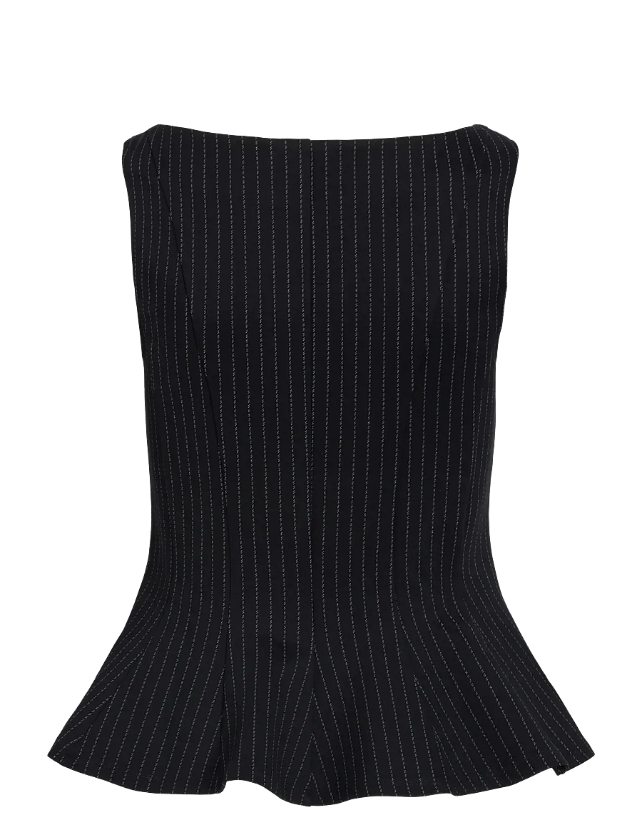 Vila - VIMASTRIBA BOAT NECK S/L TOP/BFS - black beauty - 2