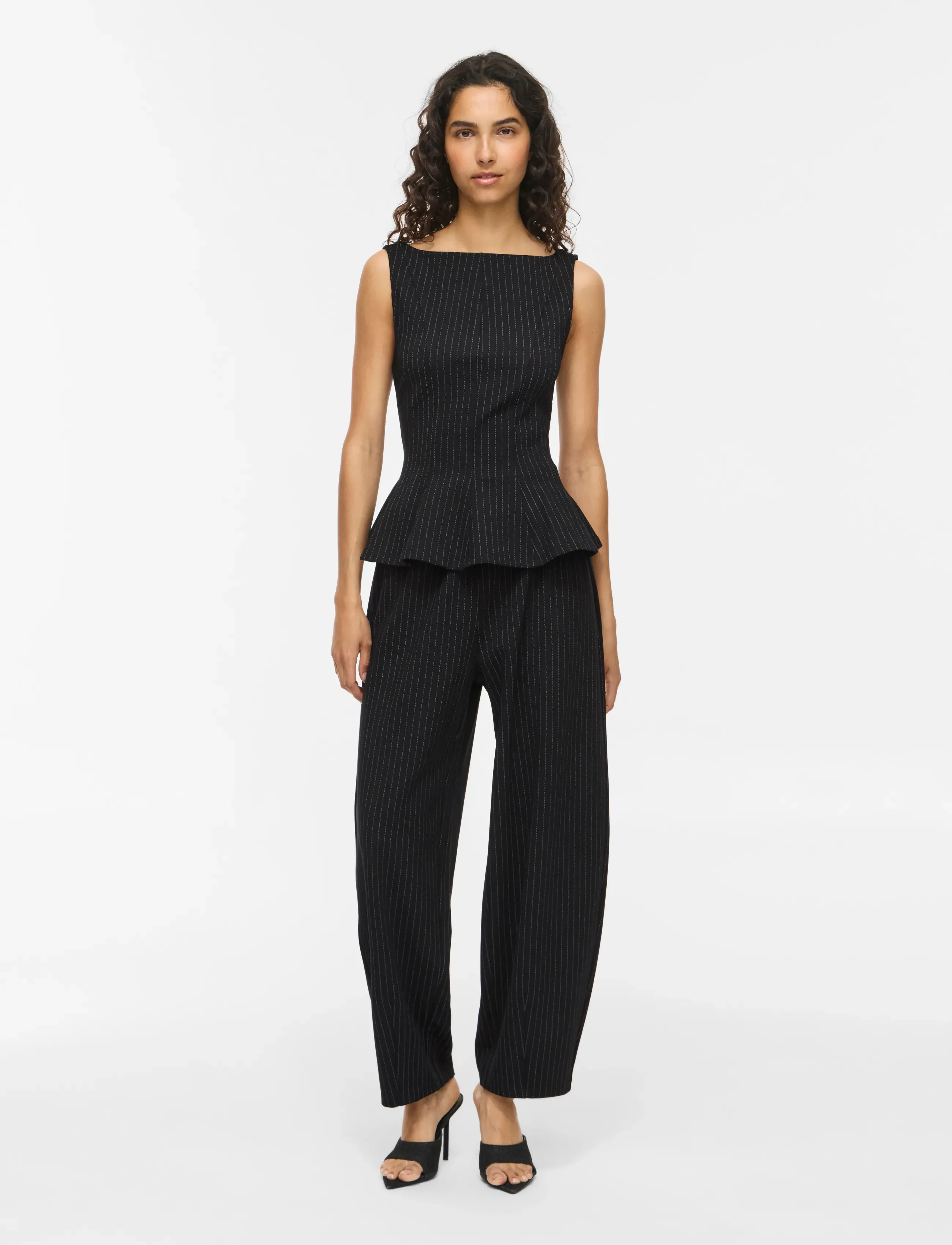 Vila - VIMASTRIBA BOAT NECK S/L TOP/BFS - black beauty - 4