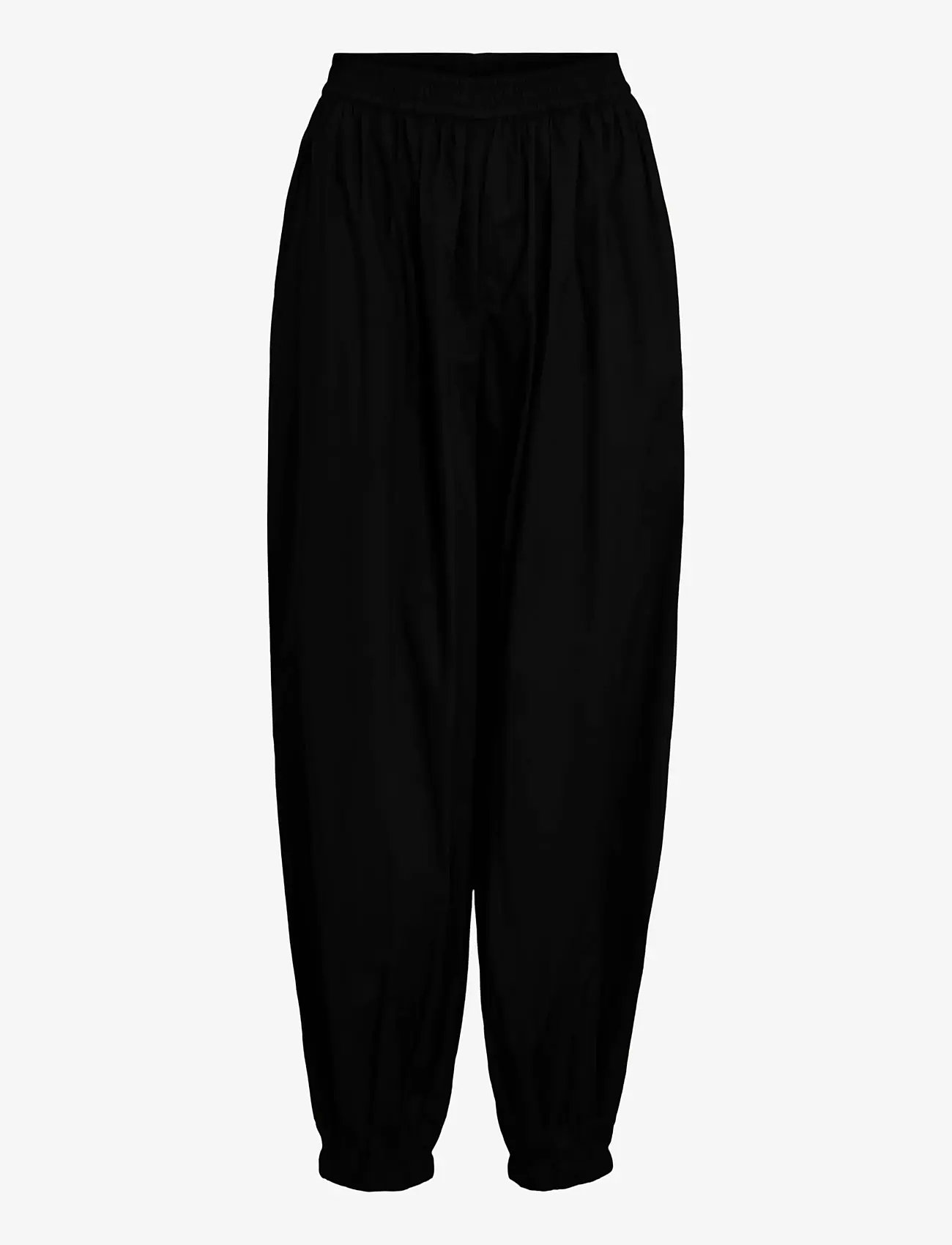 Vila - VIEMILIE HW PARACHUTE PANTS - wide leg trousers - black - 0