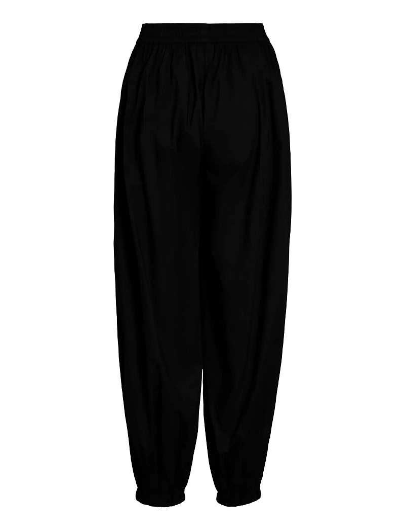 Vila - VIEMILIE HW PARACHUTE PANTS - wide leg trousers - black - 1