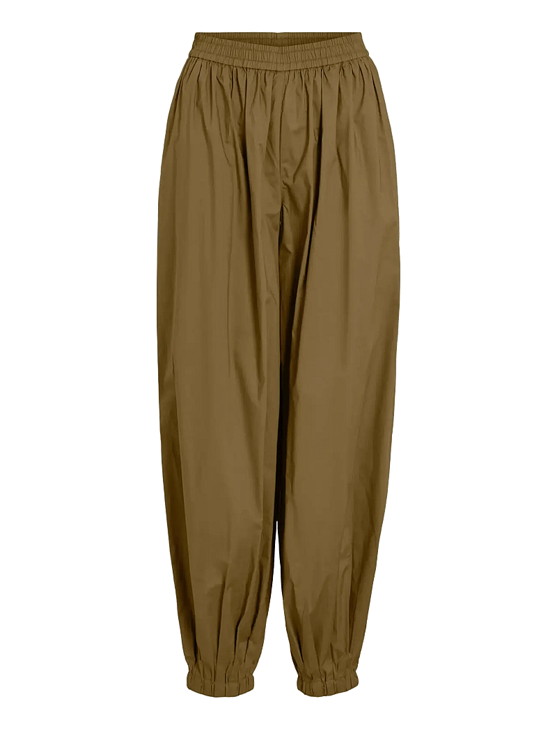 Vila - VIEMILIE HW PARACHUTE PANTS - wide leg trousers - dark olive - 0