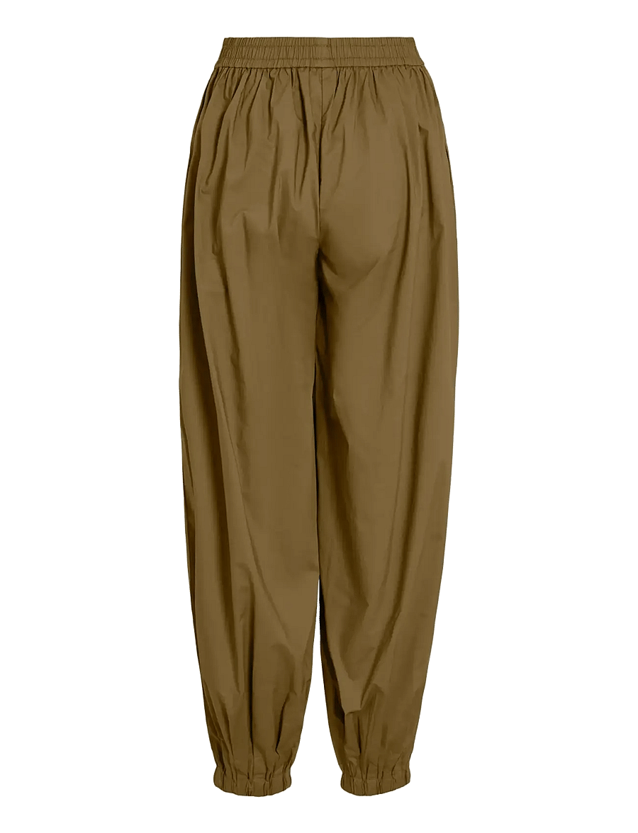 Vila - VIEMILIE HW PARACHUTE PANTS - bukser med brede ben - dark olive - 2