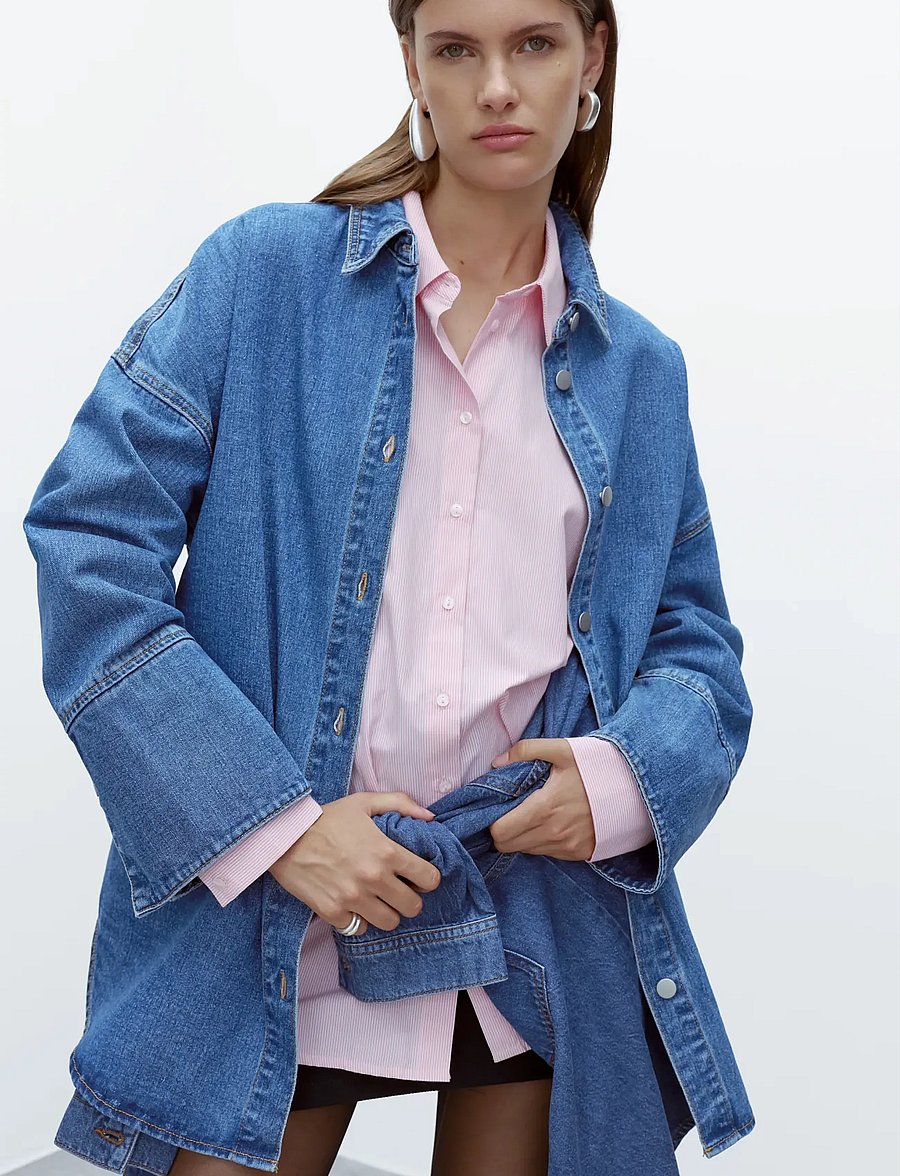 Vila - VIMALOU L/S DETAILED DENIM SHIRT - teksasärgid - medium blue denim - 4