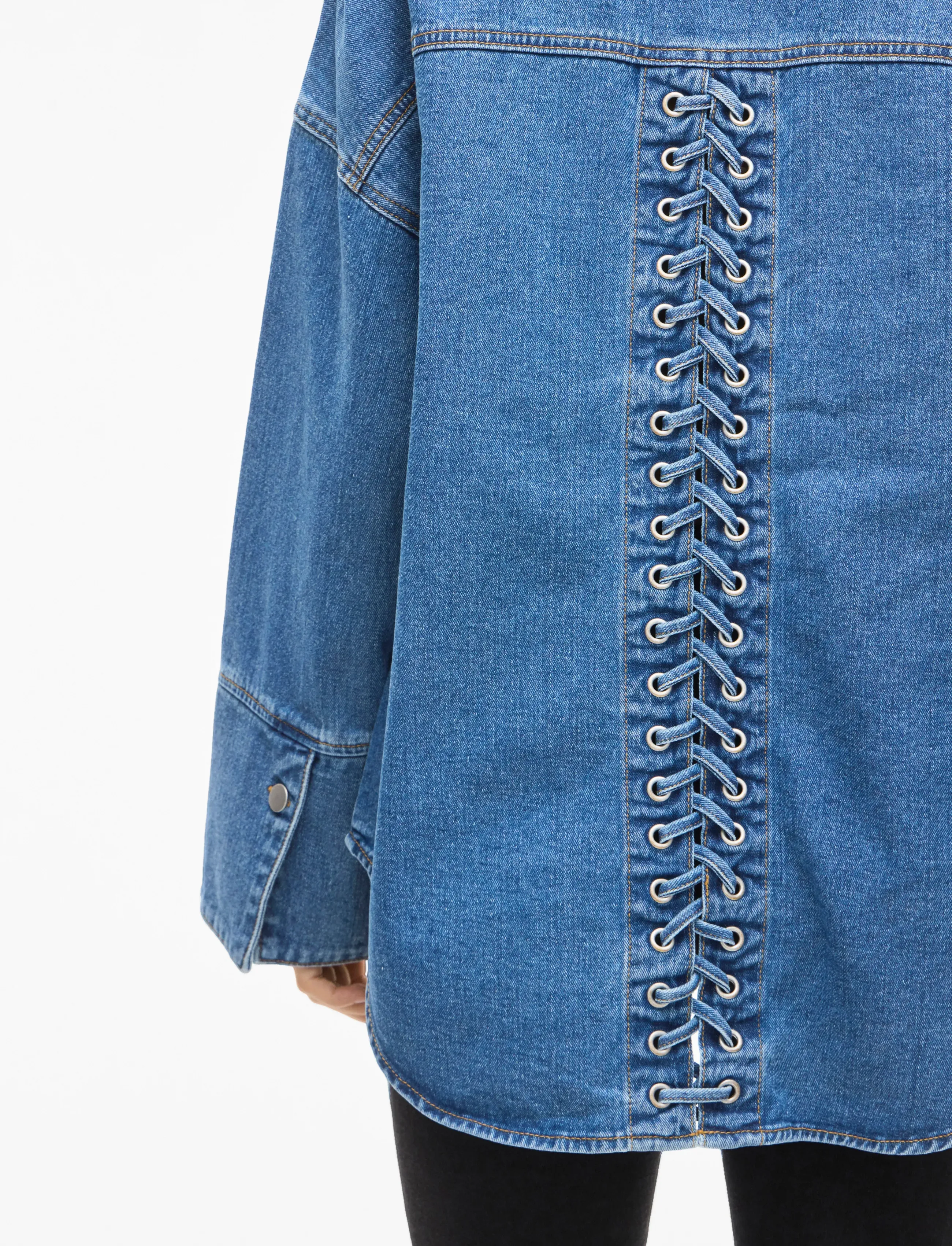 VILA Vimalou L/S Detailed Denim Shirt skjortor dam – bild 5
