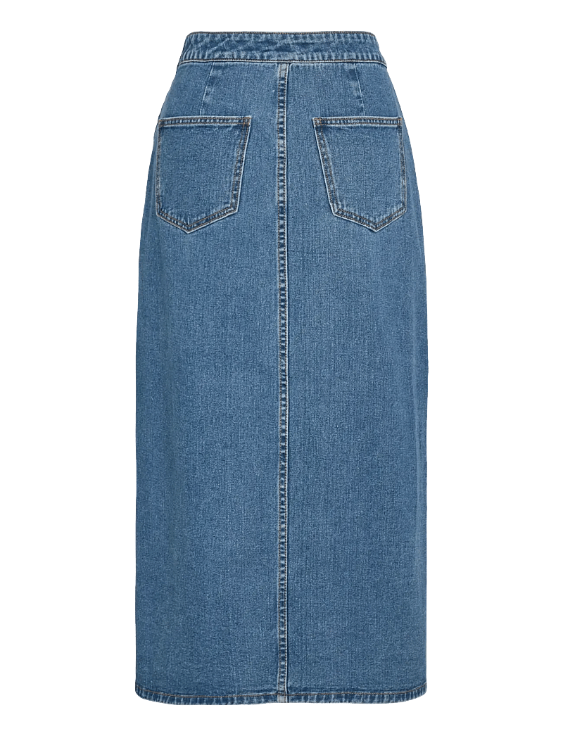 Vila - VIGARCIA HW LACING DETAIL SKIRT - jeanskjolar - medium blue denim - 2