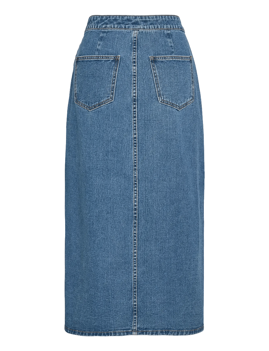 Vila - VIGARCIA HW LACING DETAIL SKIRT - jeansröcke - medium blue denim - 2