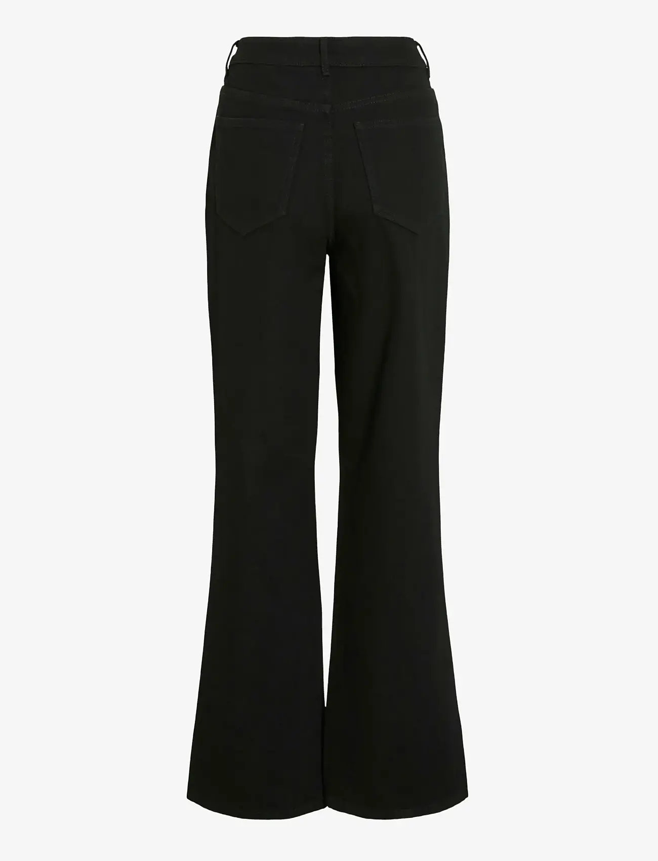 Vila - VIGELA HW TIE DETAIL JEANS - bootcut jeans - black denim - 2