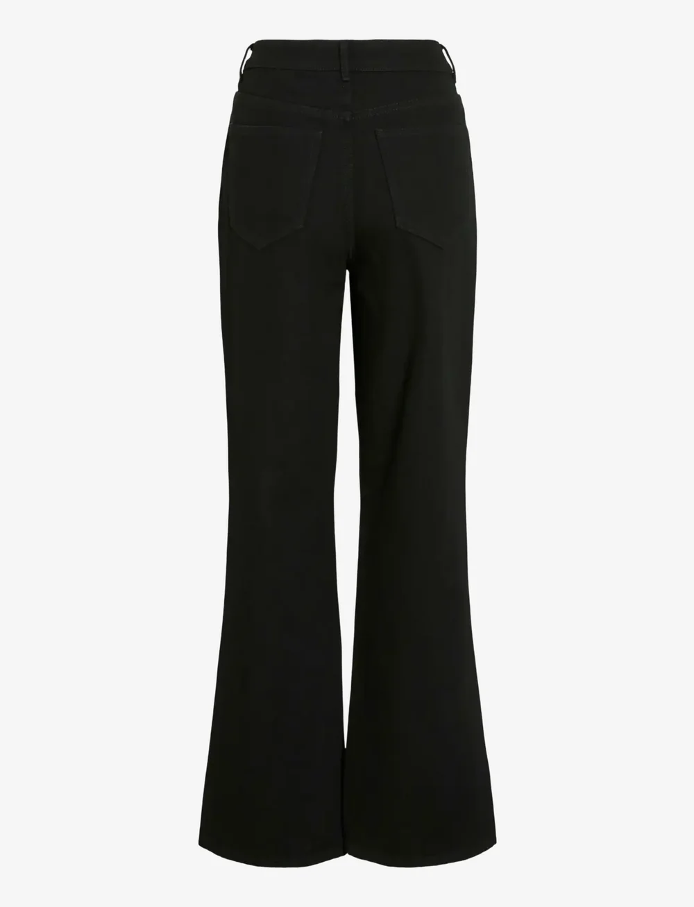 Vila - VIGELA HW TIE DETAIL JEANS - alt laienevad teksad - black denim - 2