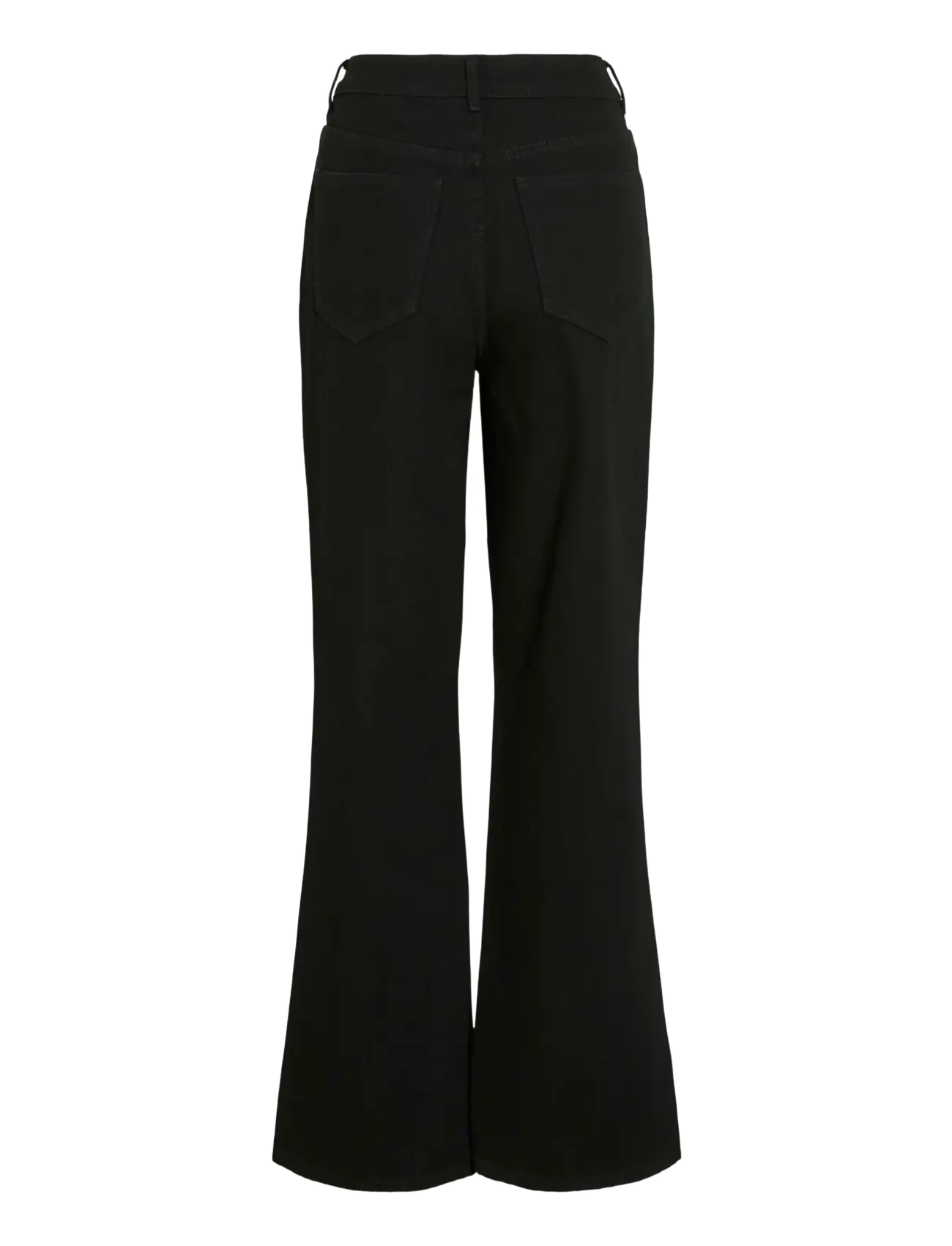 Vila - VIGELA HW TIE DETAIL JEANS - bootcut jeans - black denim - 2