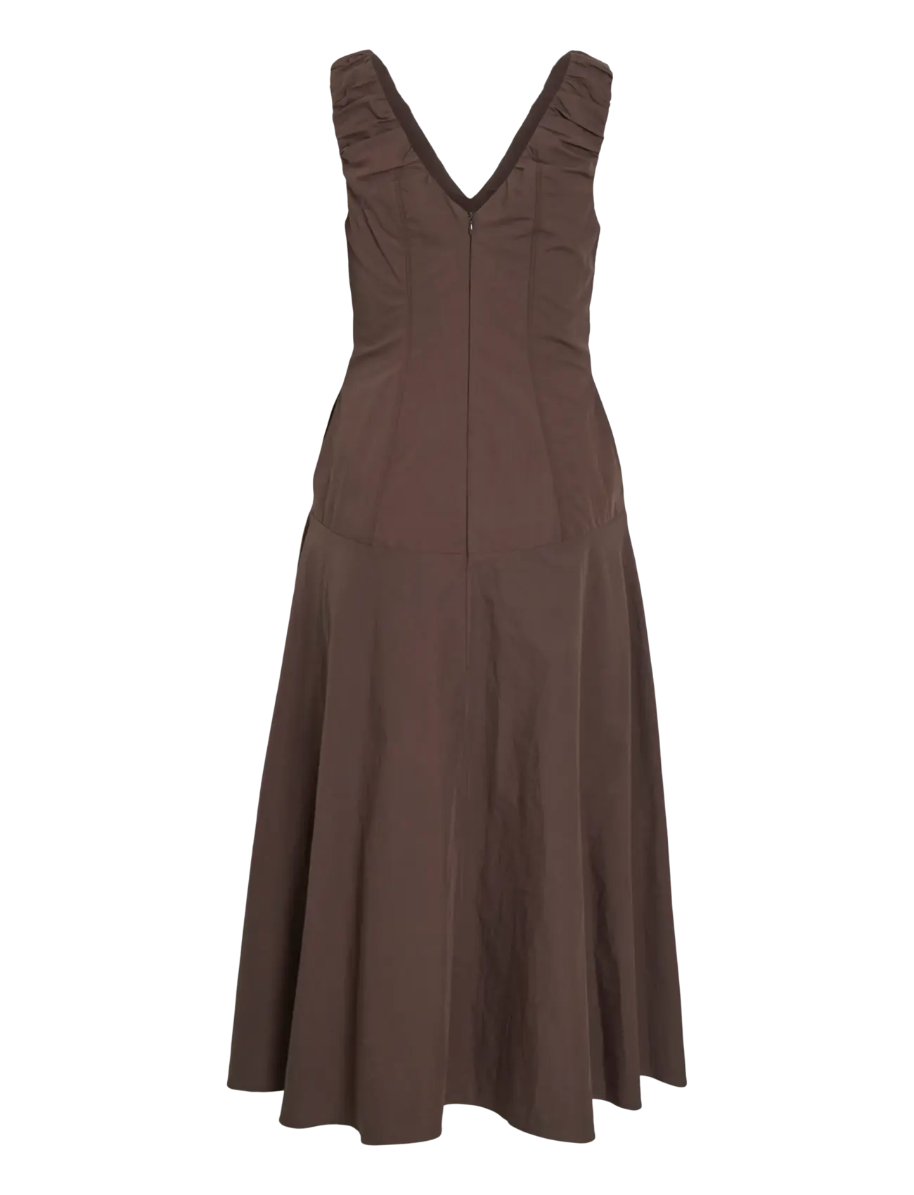 Vila - VIEMBLA S/L V-NECK MAXI DRESS RO - maxi kjoler - bracken - 2