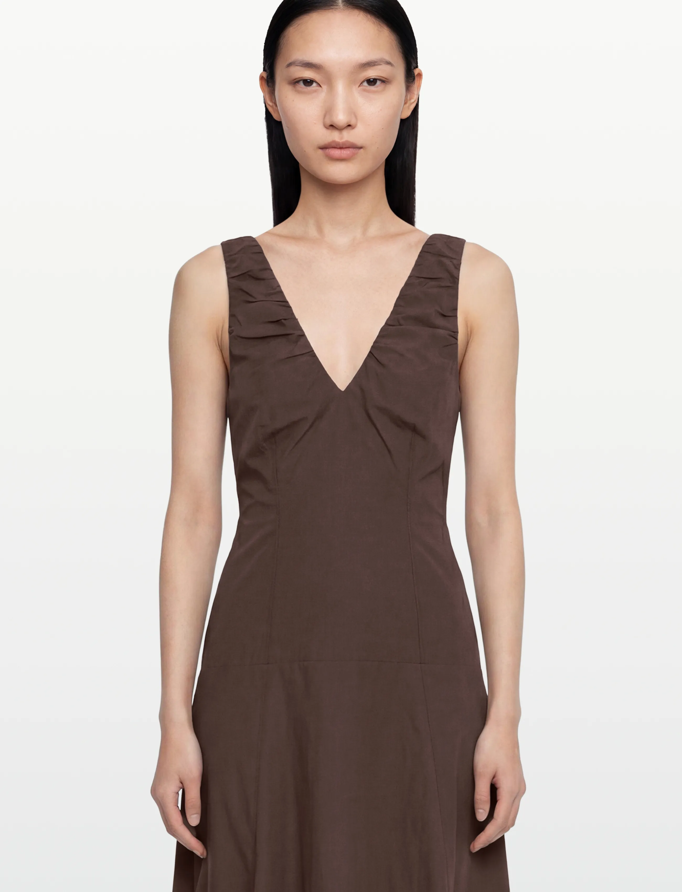 Vila - VIEMBLA S/L V-NECK MAXI DRESS RO - maxi kjoler - bracken - 3