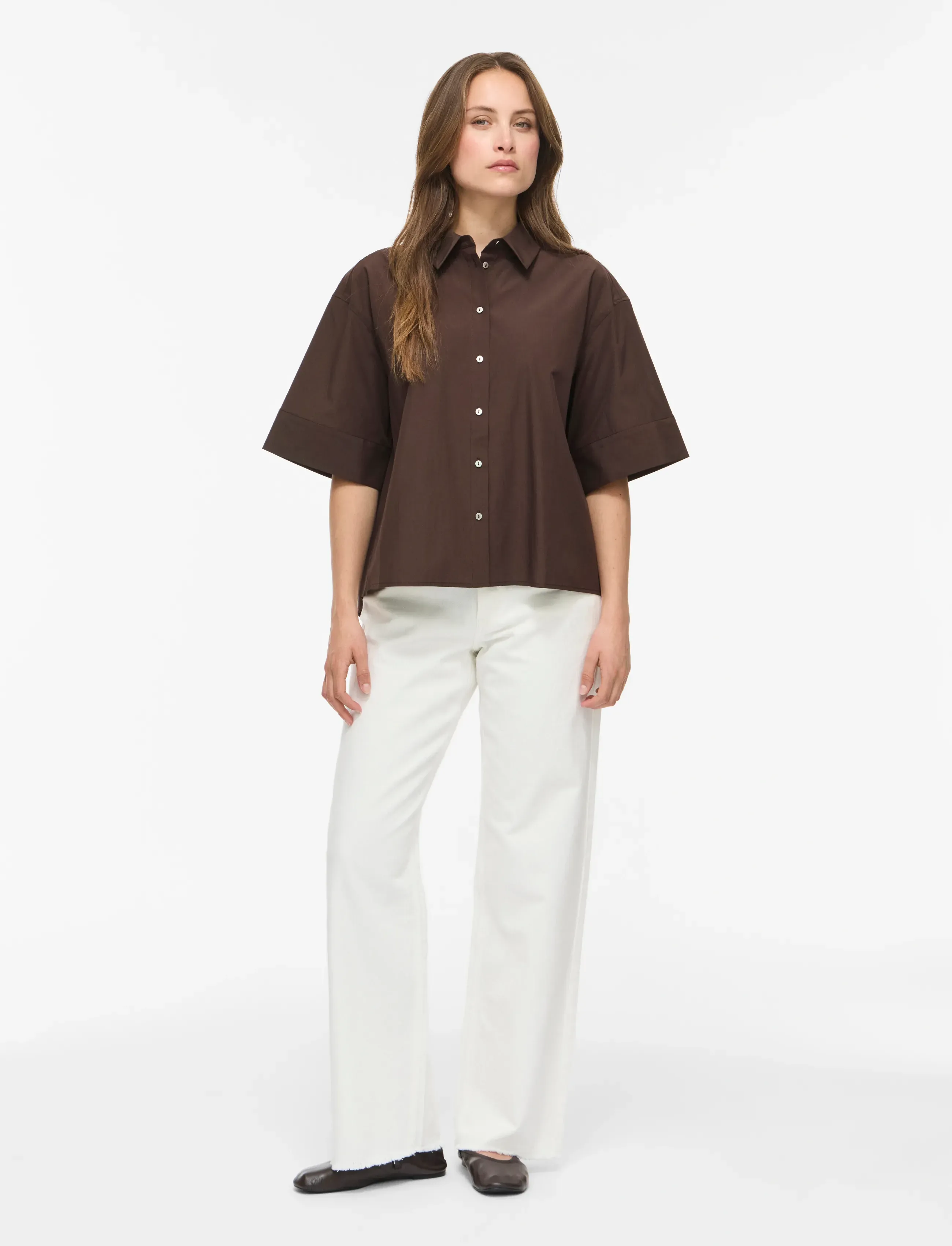 Vila - VIBELFIE 3/4 SHIRT/BFS - coffee bean - 4
