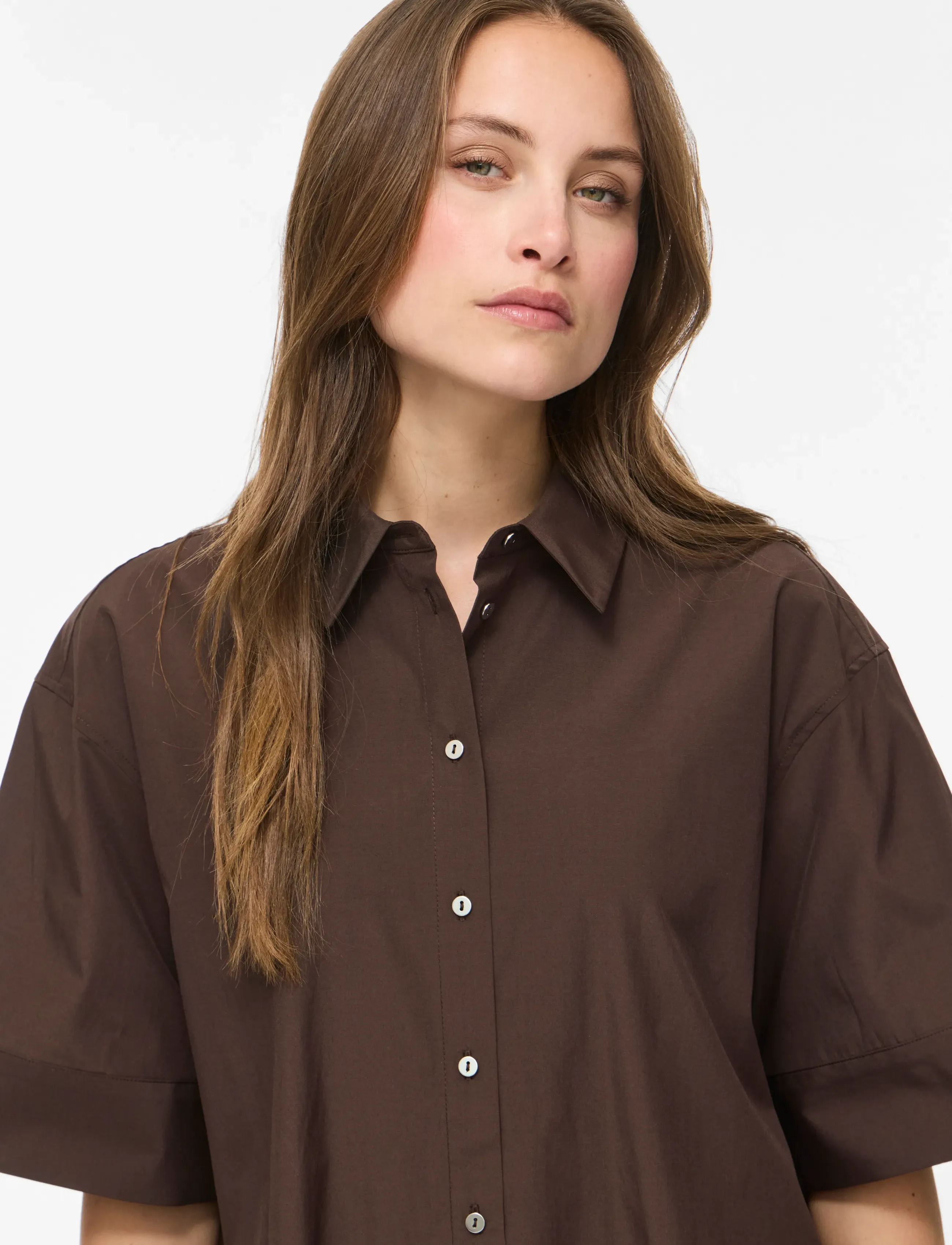 Vila - VIBELFIE 3/4 SHIRT/BFS - coffee bean - 5