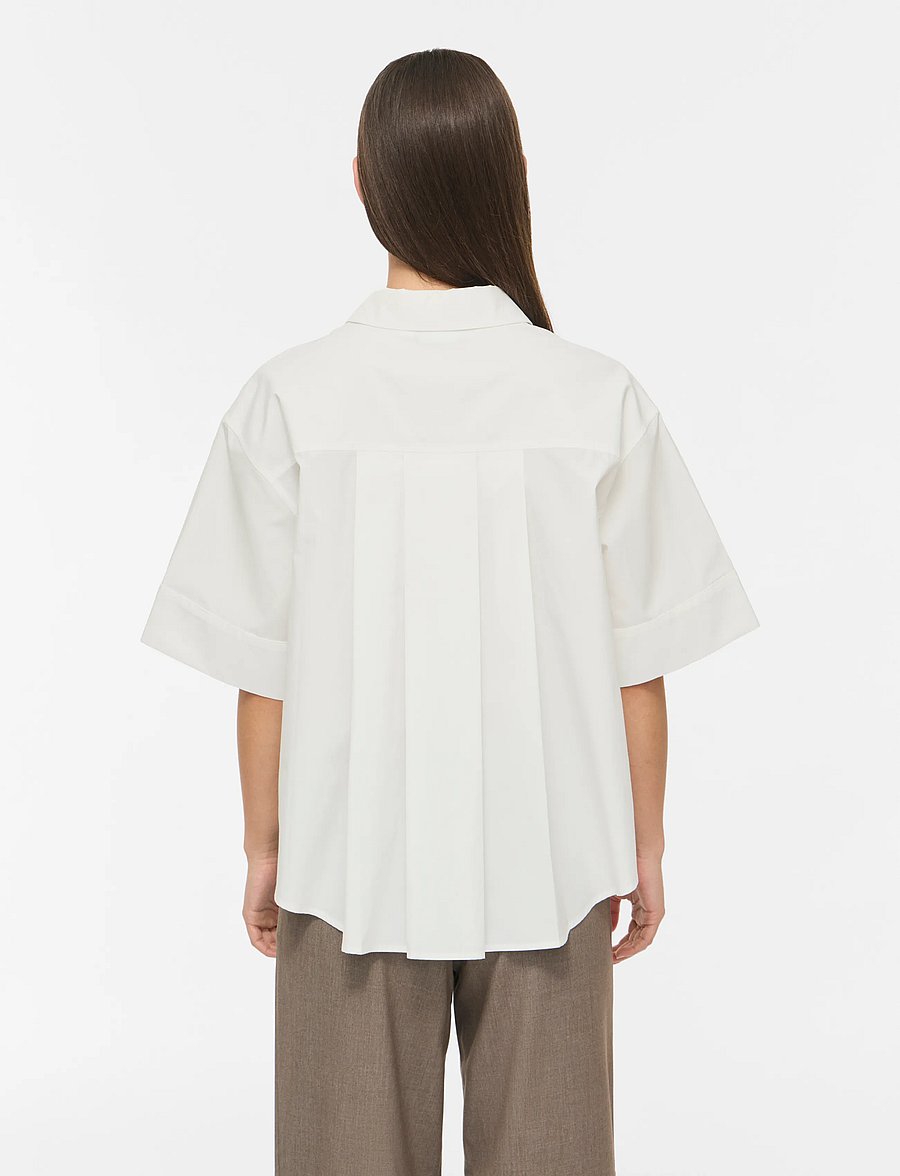 Vila - VIBELFIE 3/4 SHIRT/BFS - kurzärmlige hemden - snow white - 3