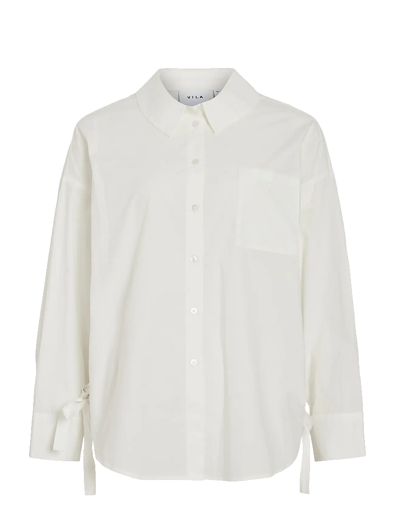 Vila - VISIJI L/S LACING SHIRT - pikkade varrukatega särgid - cloud dancer - 1