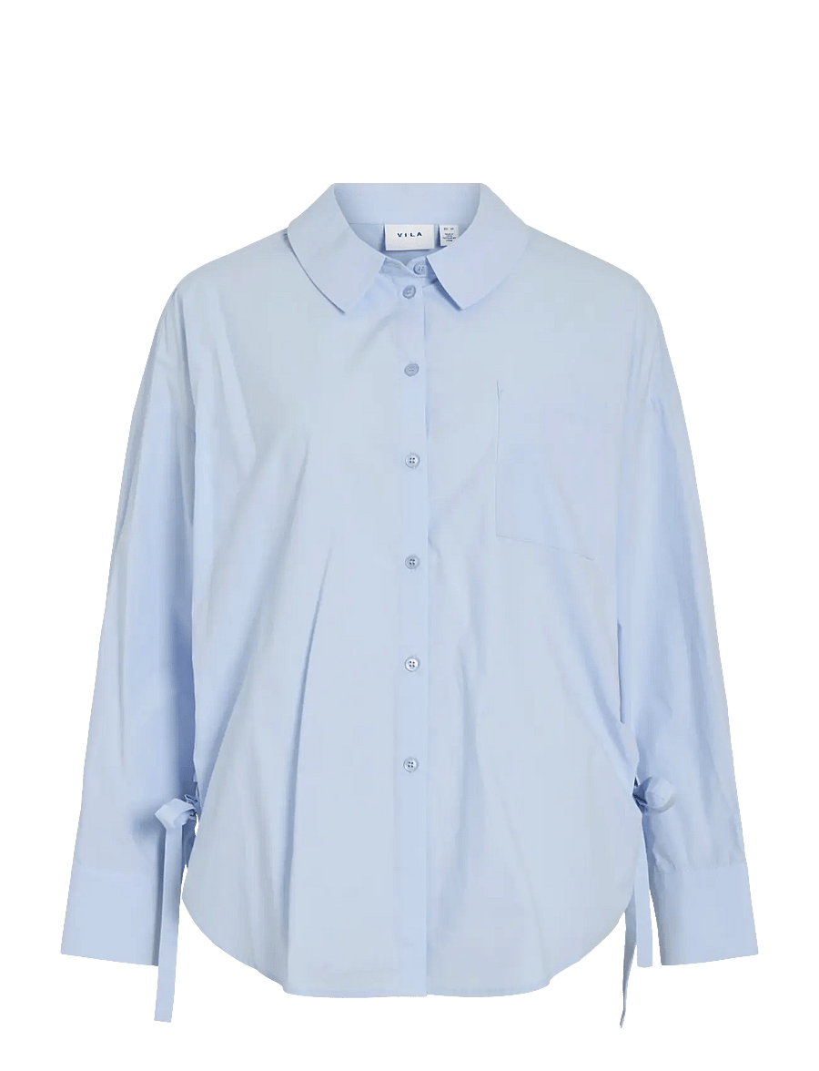 Vila - VISIJI L/S LACING SHIRT - langærmede skjorter - nantucket breeze - 1