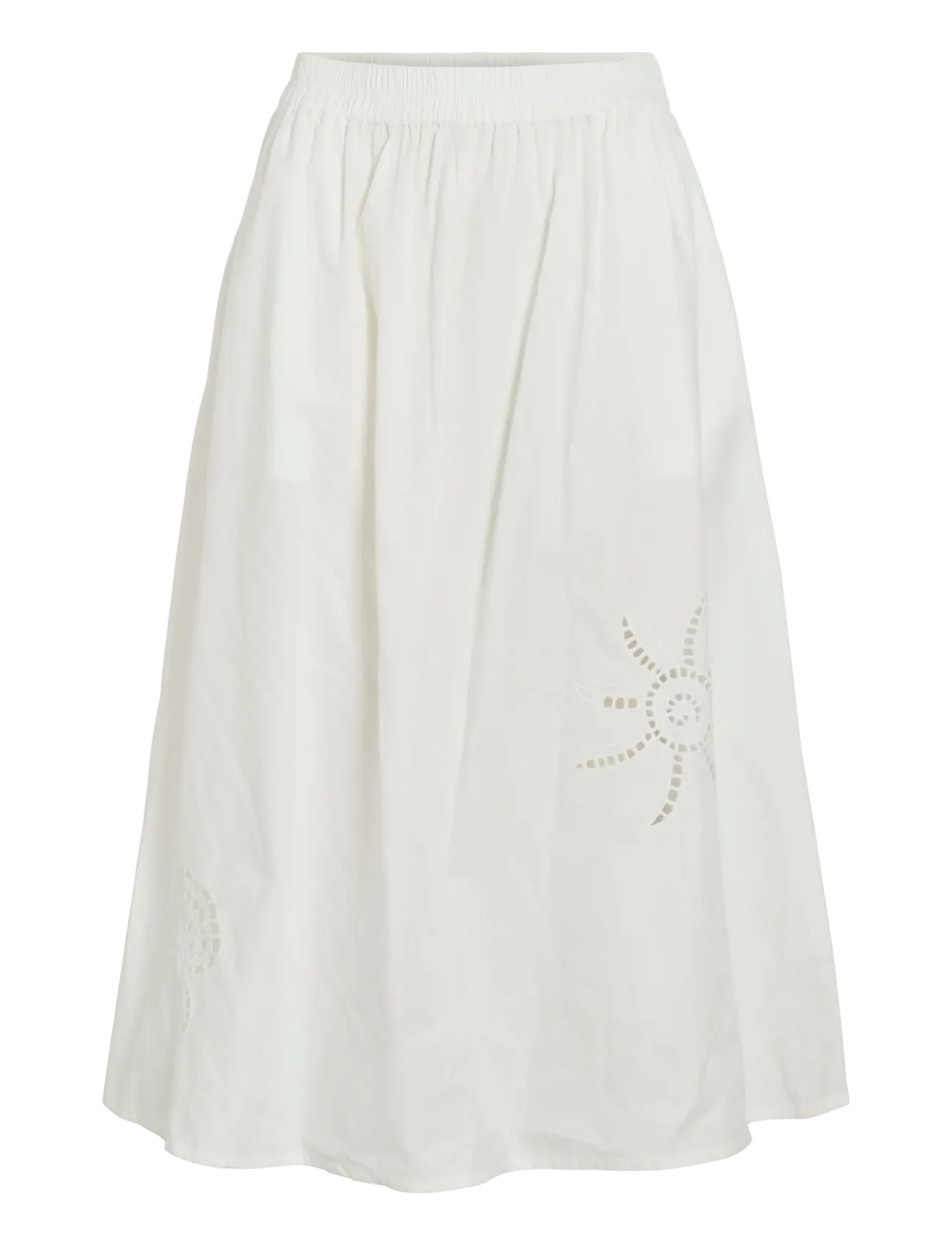 Vila VILAYKI MIDI SKIRT/BFS - Midihameet - SNOW WHITE / white