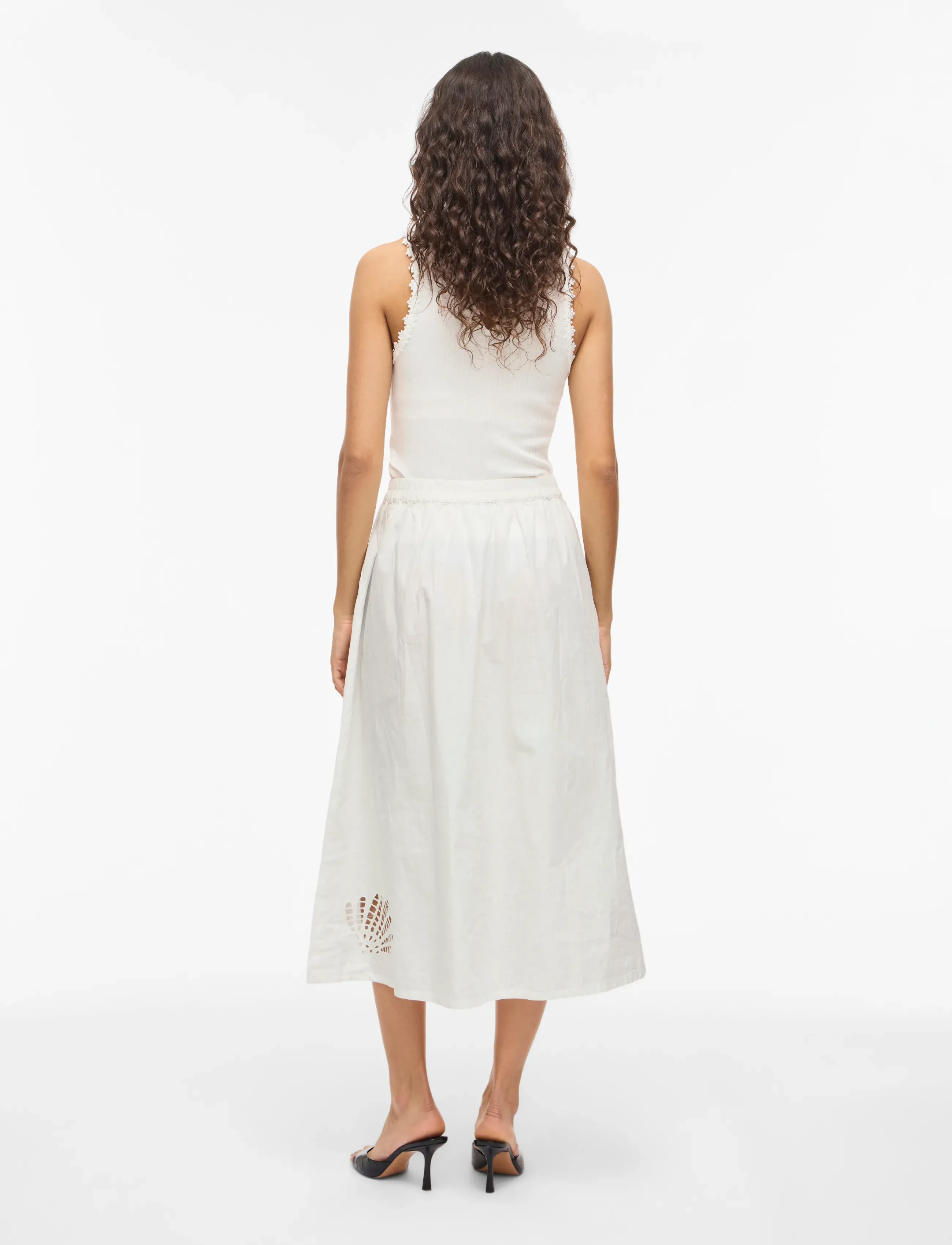 Vila - VILAYKI MIDI SKIRT/BFS - midi röcke - snow white - 3