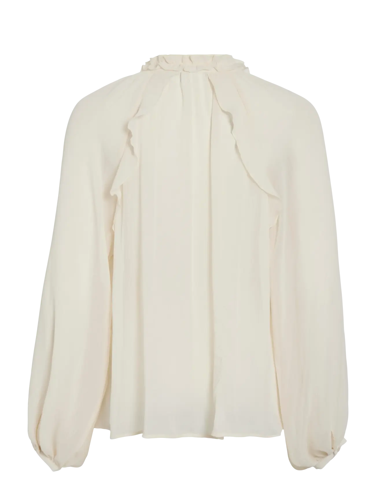 Vila - VITIRO V-NECK L/S FLOUNCE TOP/BFS - birch - 2