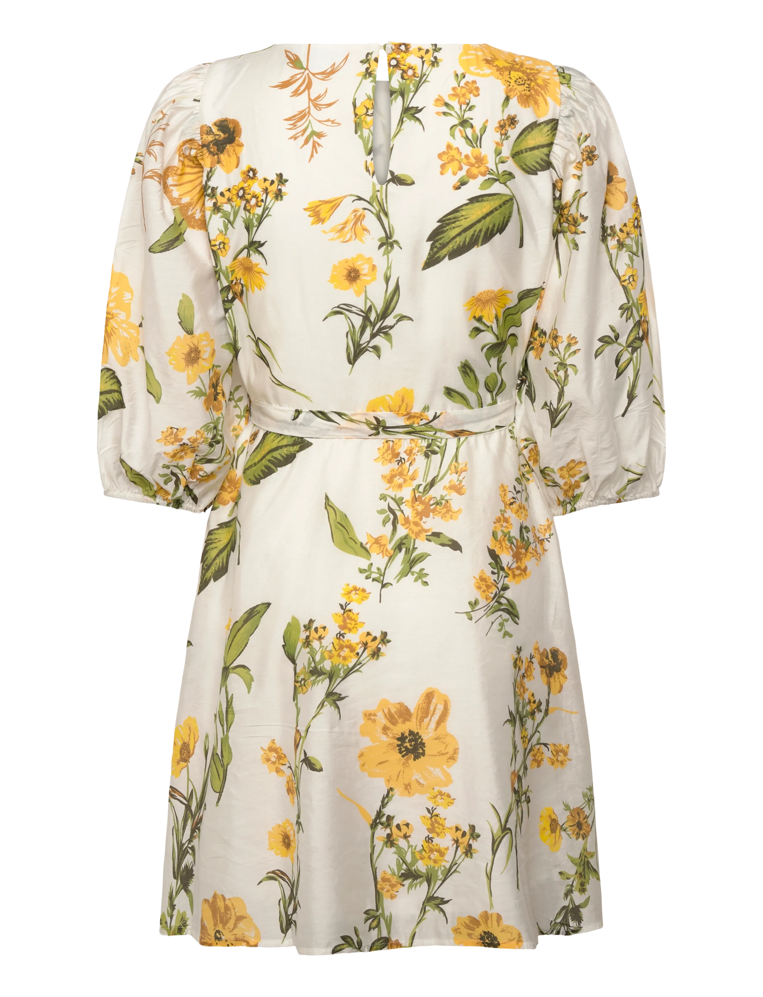 Vila - VIALINIA SOL 3/4 O-NECK SHORT DRESS/LN - confirmation - snow white - 1
