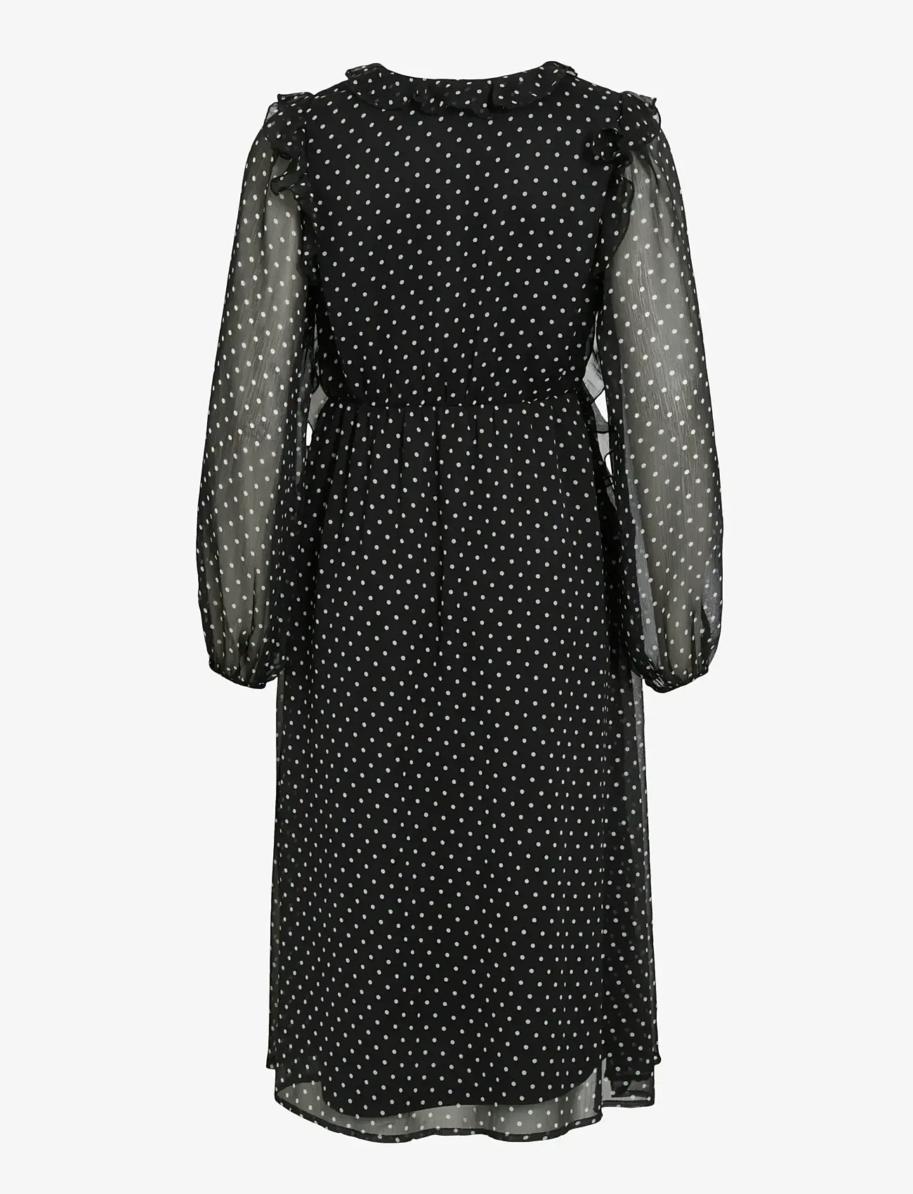 Vila - VIHARLEY L/S MIDI DRESS - midikleidid - black - 2