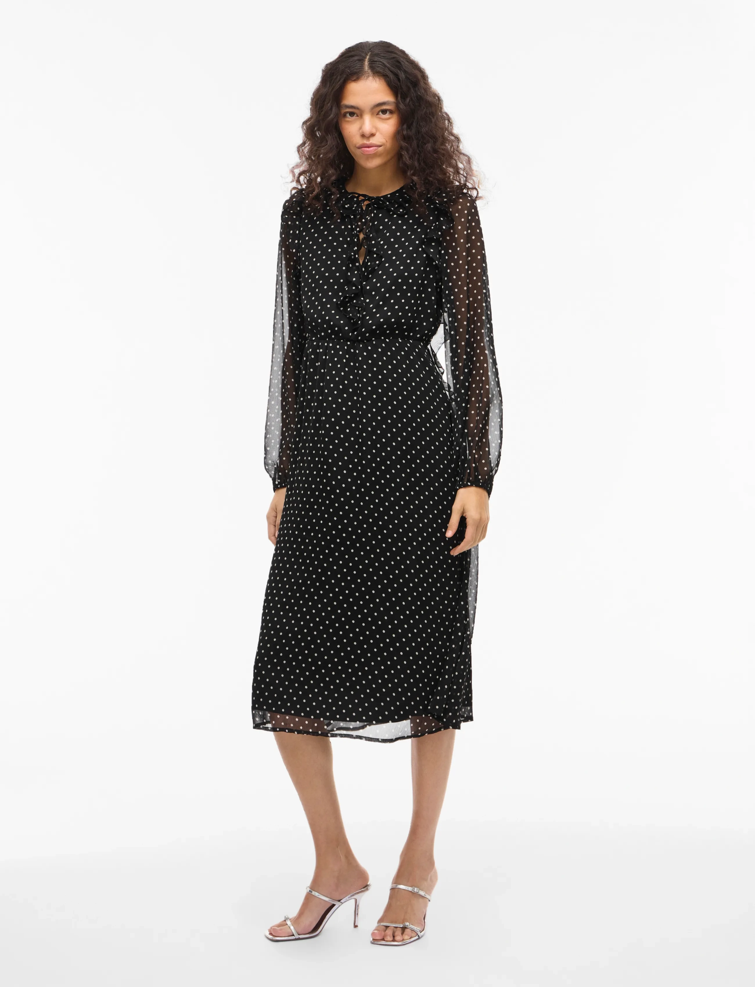 VILA Viharley L/S Midi Dress midiklänningar dam – bild 5