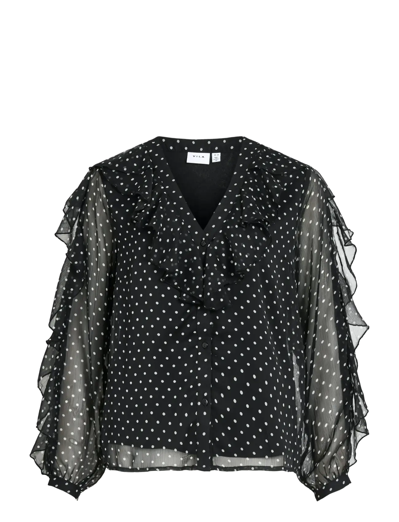 Vila VIHARLEY L/S TOP - Blouses & Shirts - BLACK / black