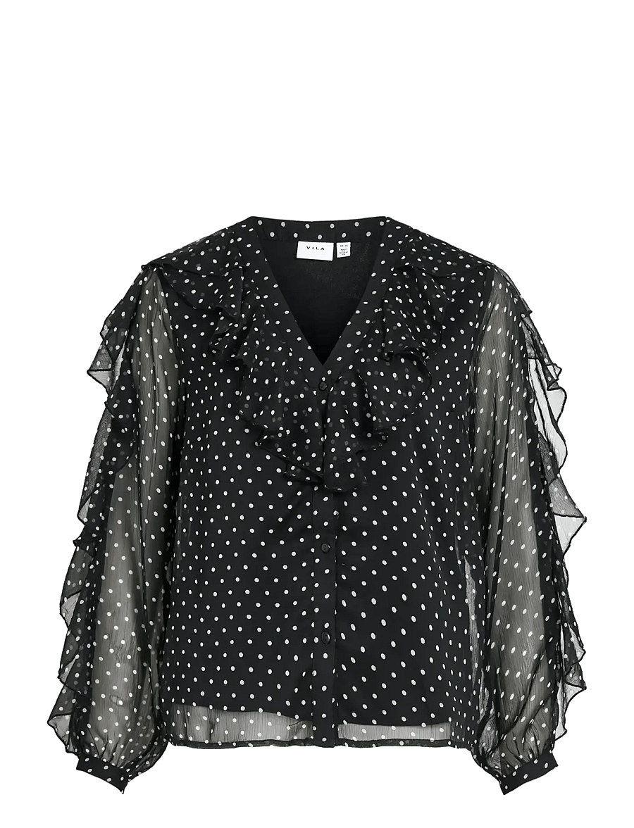 Vila - VIHARLEY L/S TOP - black - 1