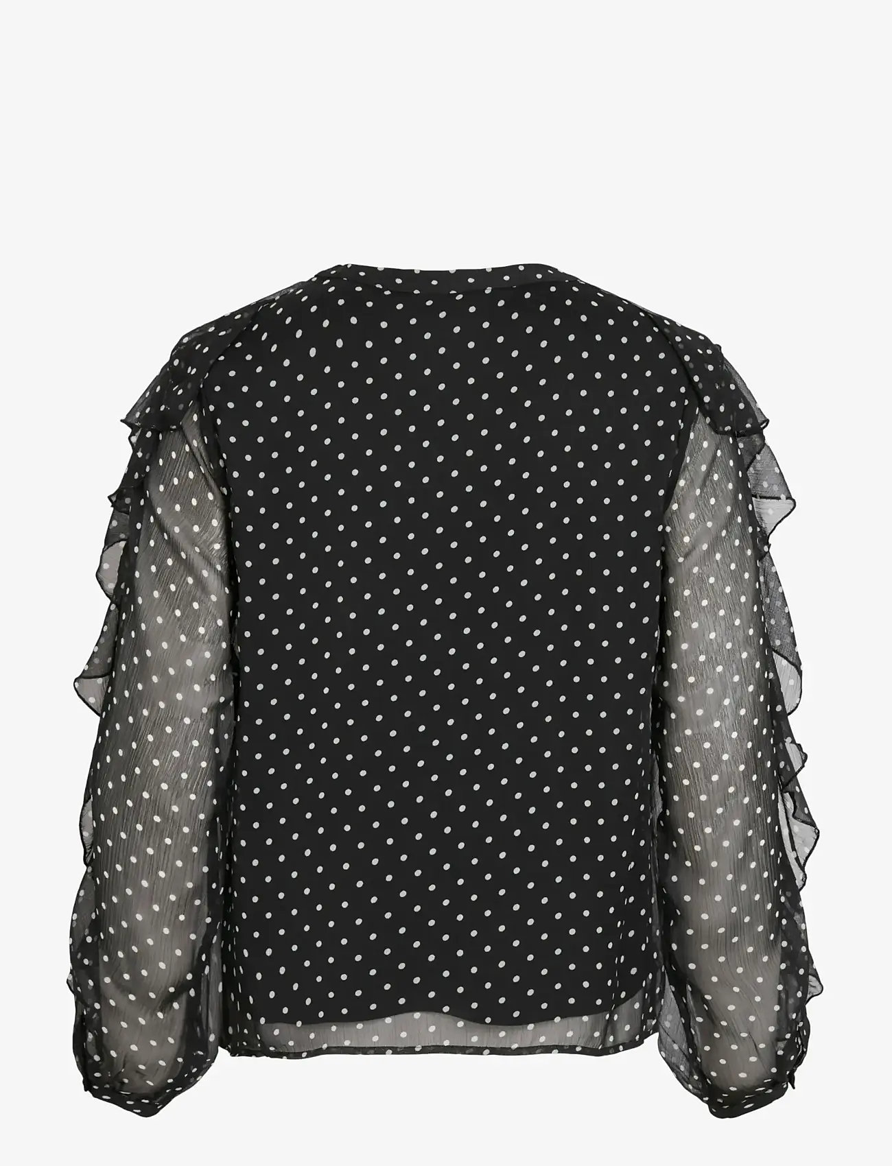 Vila - VIHARLEY L/S TOP - pikkade varrukatega pluusid - black - 2