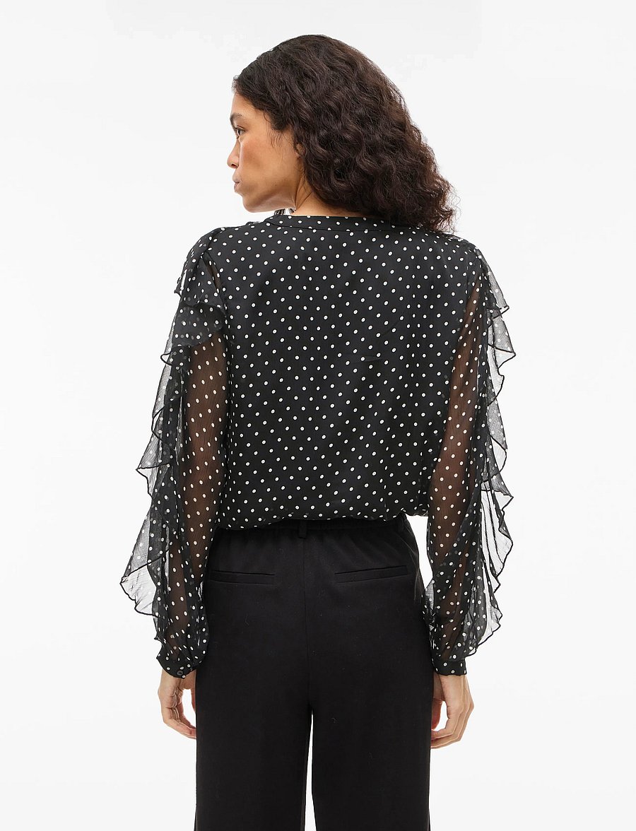 Vila - VIHARLEY L/S TOP - black - 3