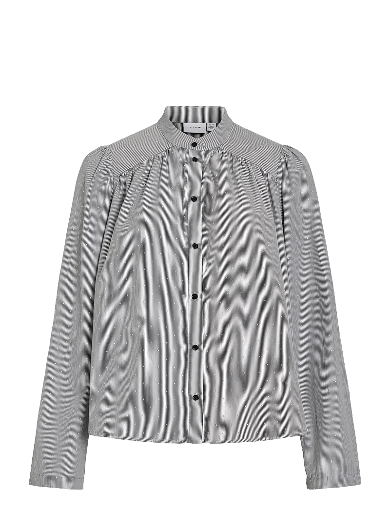 Vila - VICLEMA L/S FLOUNCE SHIRT - langärmlige hemden - cloud dancer - 1
