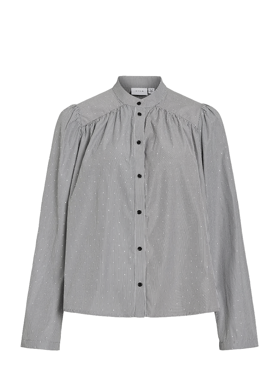Vila - VICLEMA L/S FLOUNCE SHIRT - langärmlige hemden - cloud dancer - 1