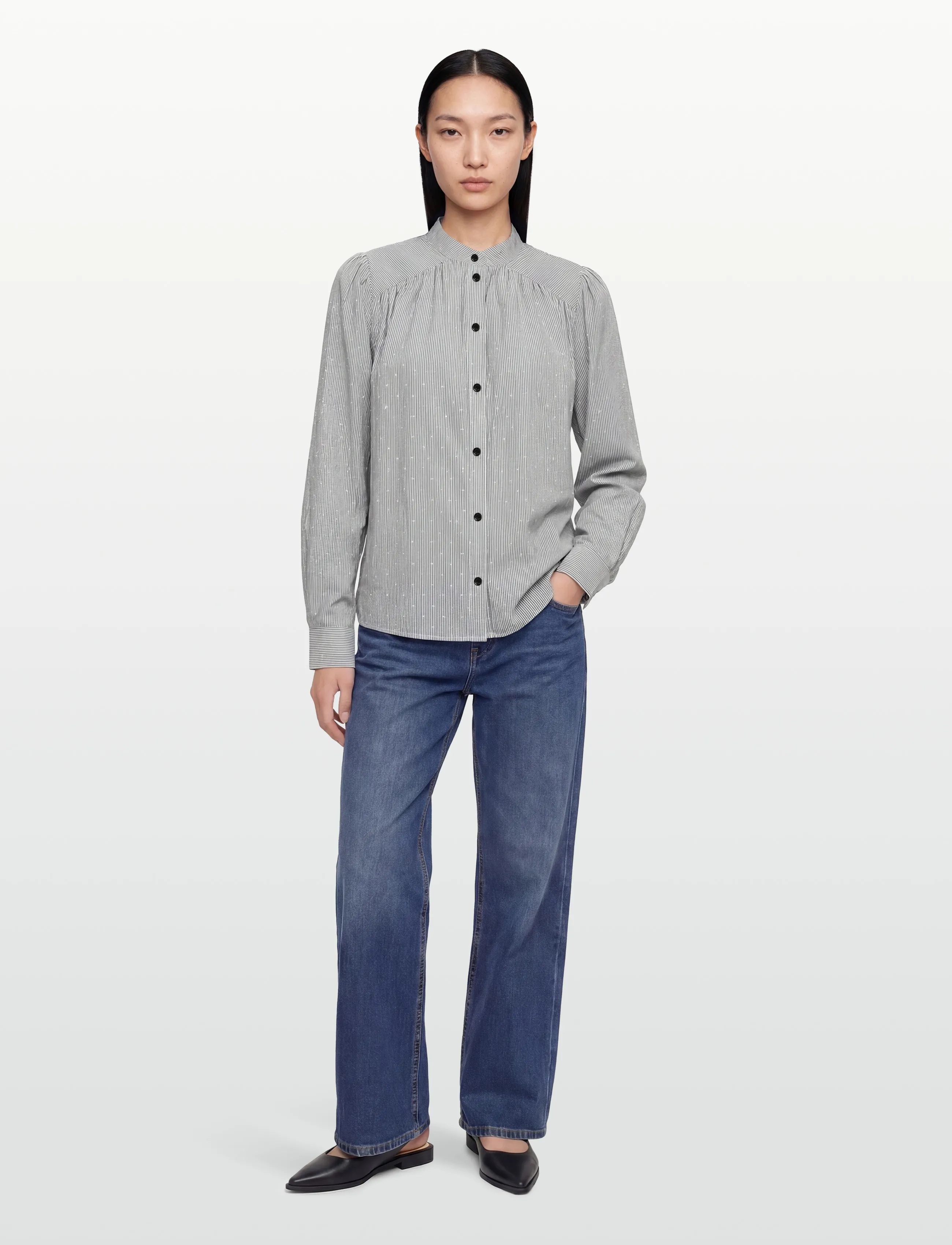 Viclema L/S Flounce Shirt