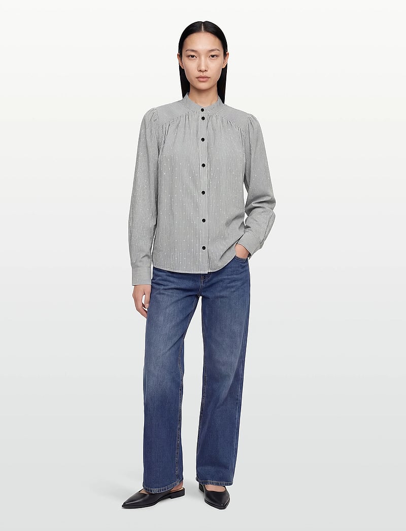 Vila - VICLEMA L/S FLOUNCE SHIRT - langärmlige hemden - cloud dancer - 0