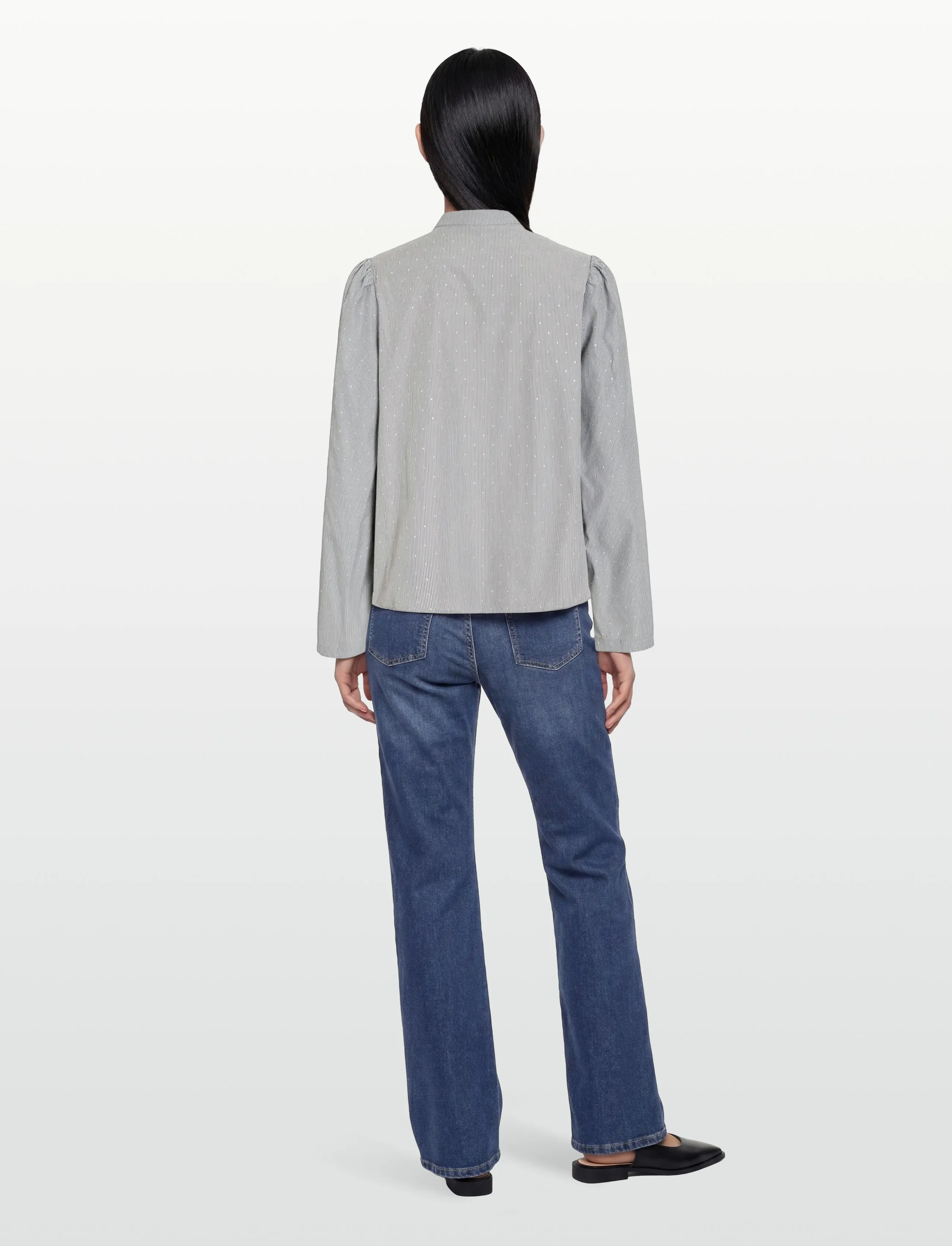 Vila - VICLEMA L/S FLOUNCE SHIRT - pitkähihaiset kauluspaidat - cloud dancer - 4